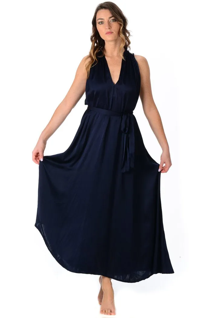 Elizabeth Dress / Sapphire Silk