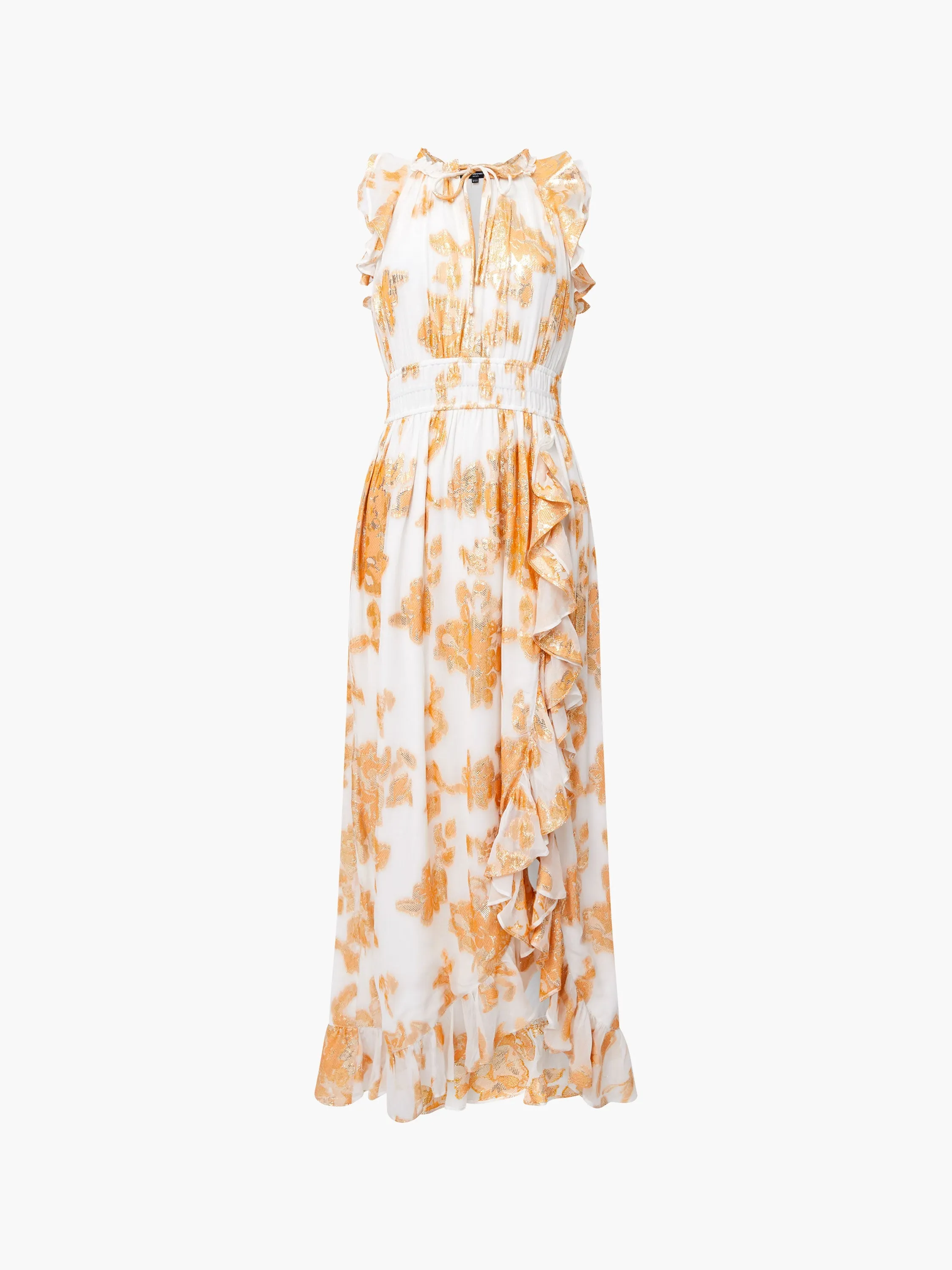 Elko Jacquard Fluted Midi Dress