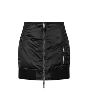 Embroidered Bomber Mini Skirt
