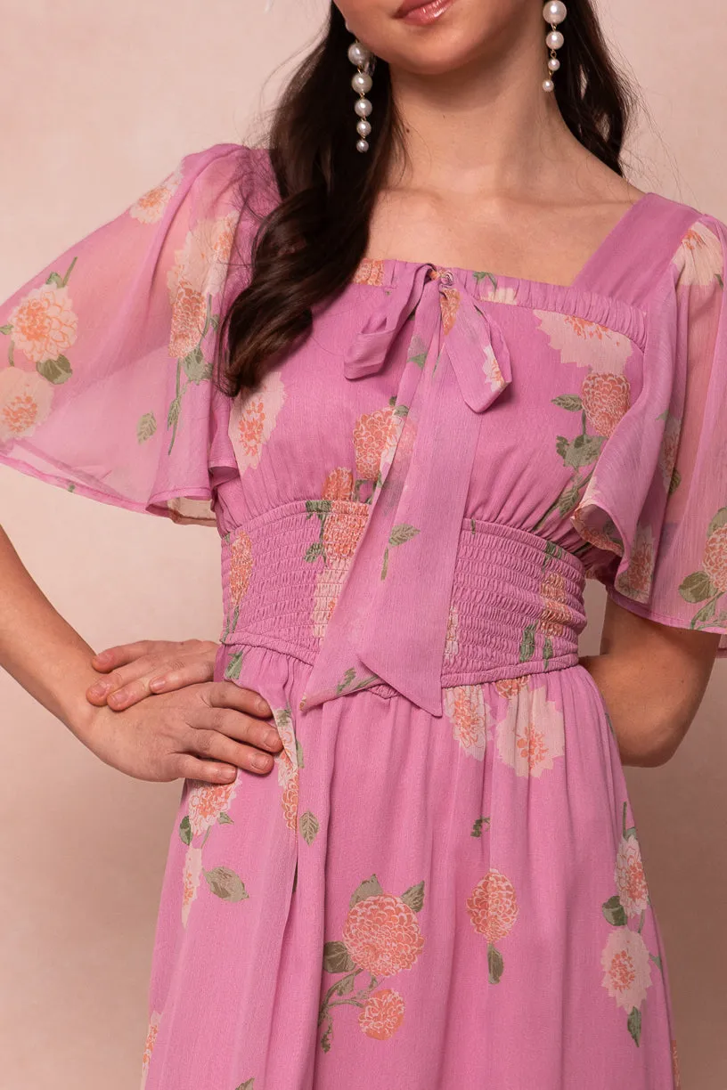 Emmaline Dress in Pink Floral - FINAL SALE