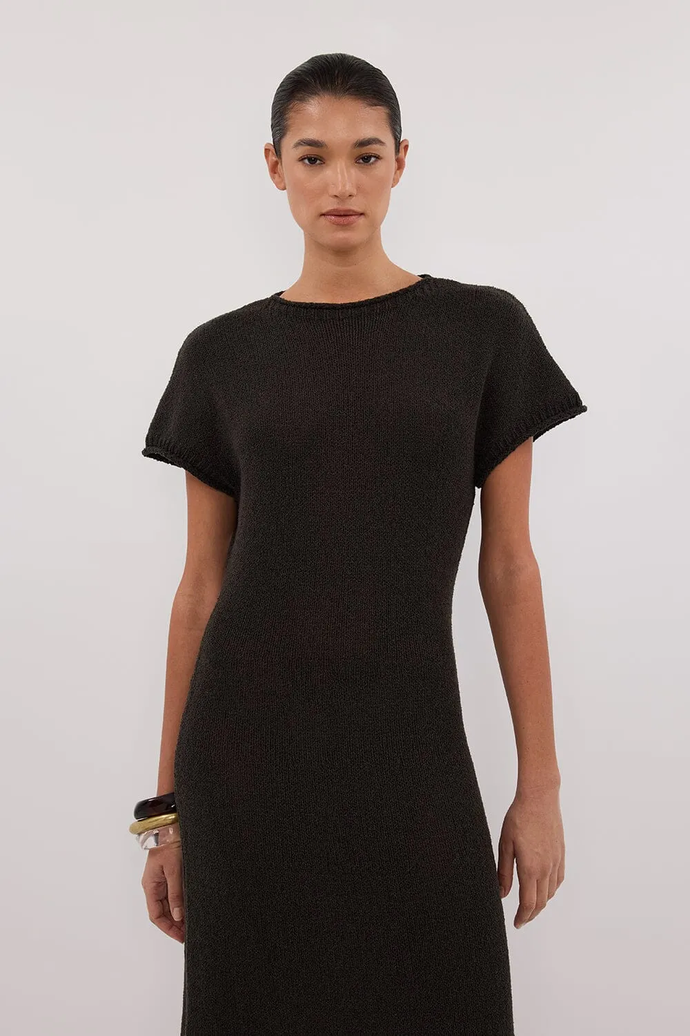 ERIN PETROL KNIT MAXI DRESS