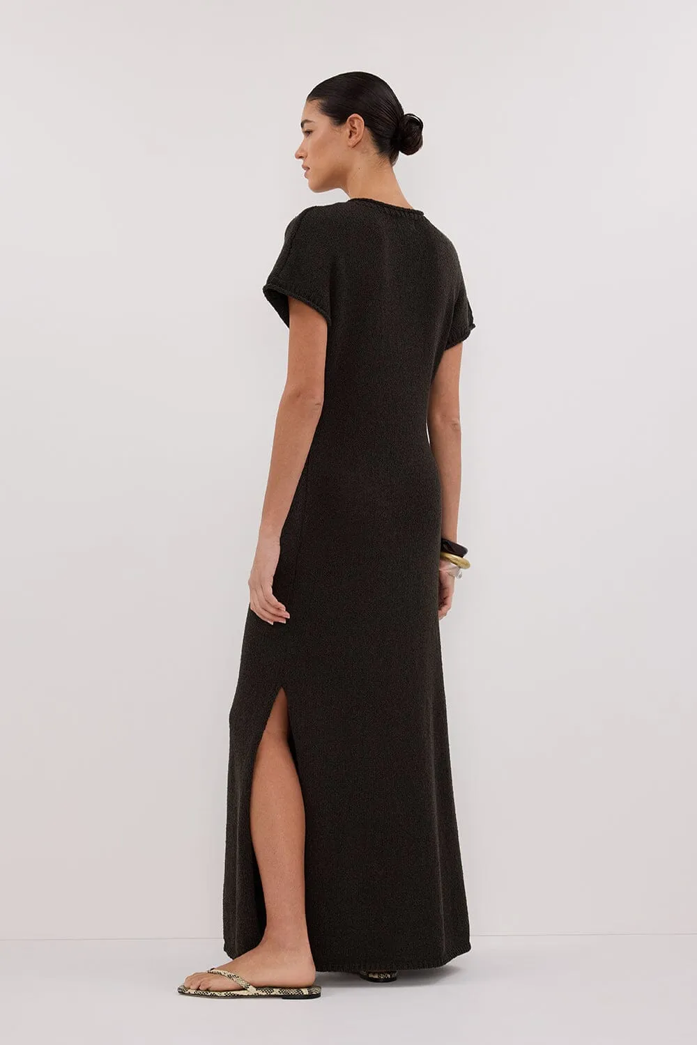 ERIN PETROL KNIT MAXI DRESS