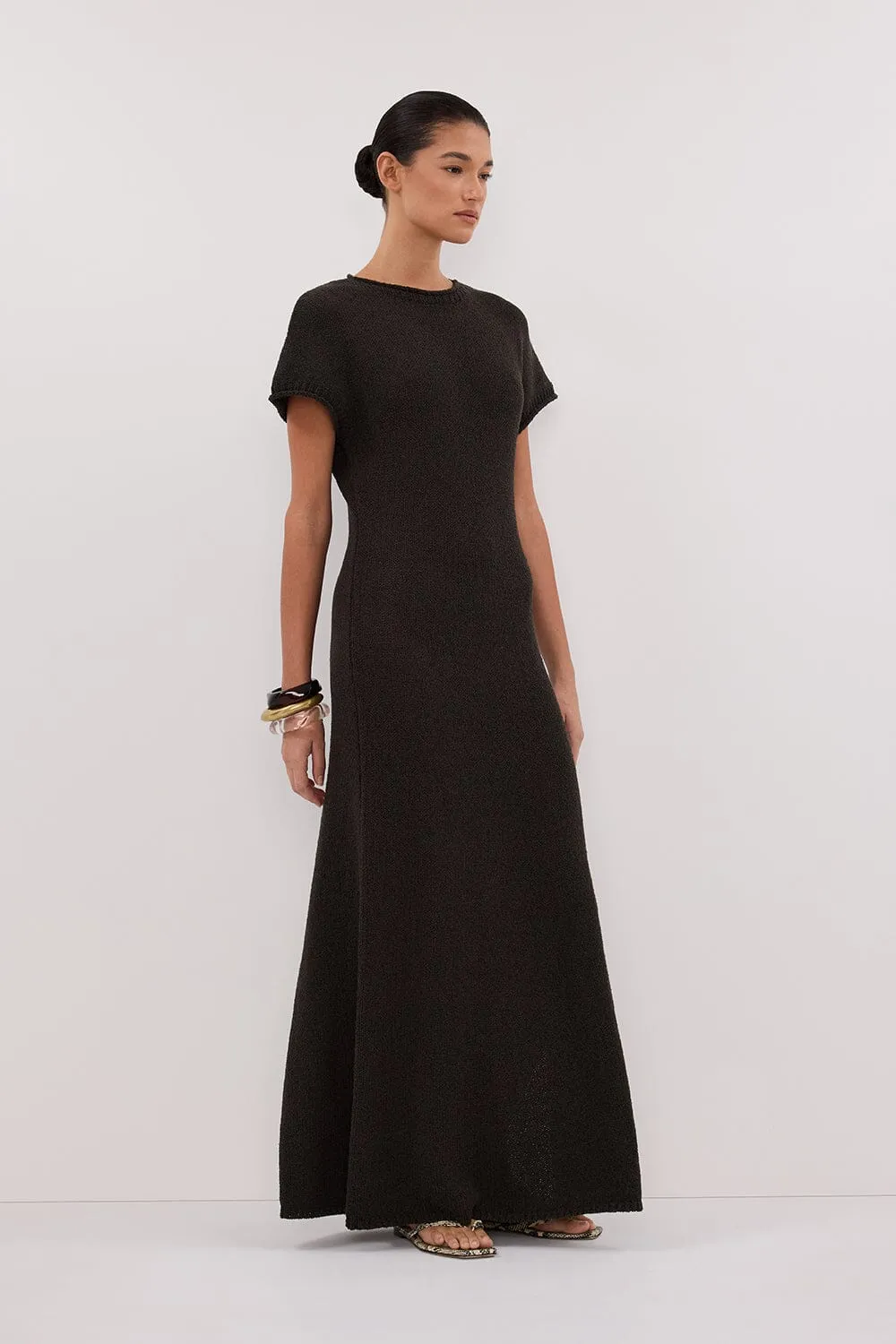ERIN PETROL KNIT MAXI DRESS