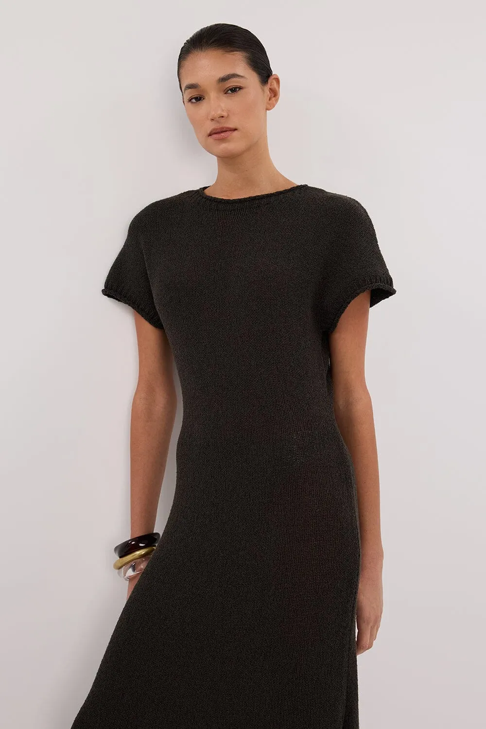 ERIN PETROL KNIT MAXI DRESS