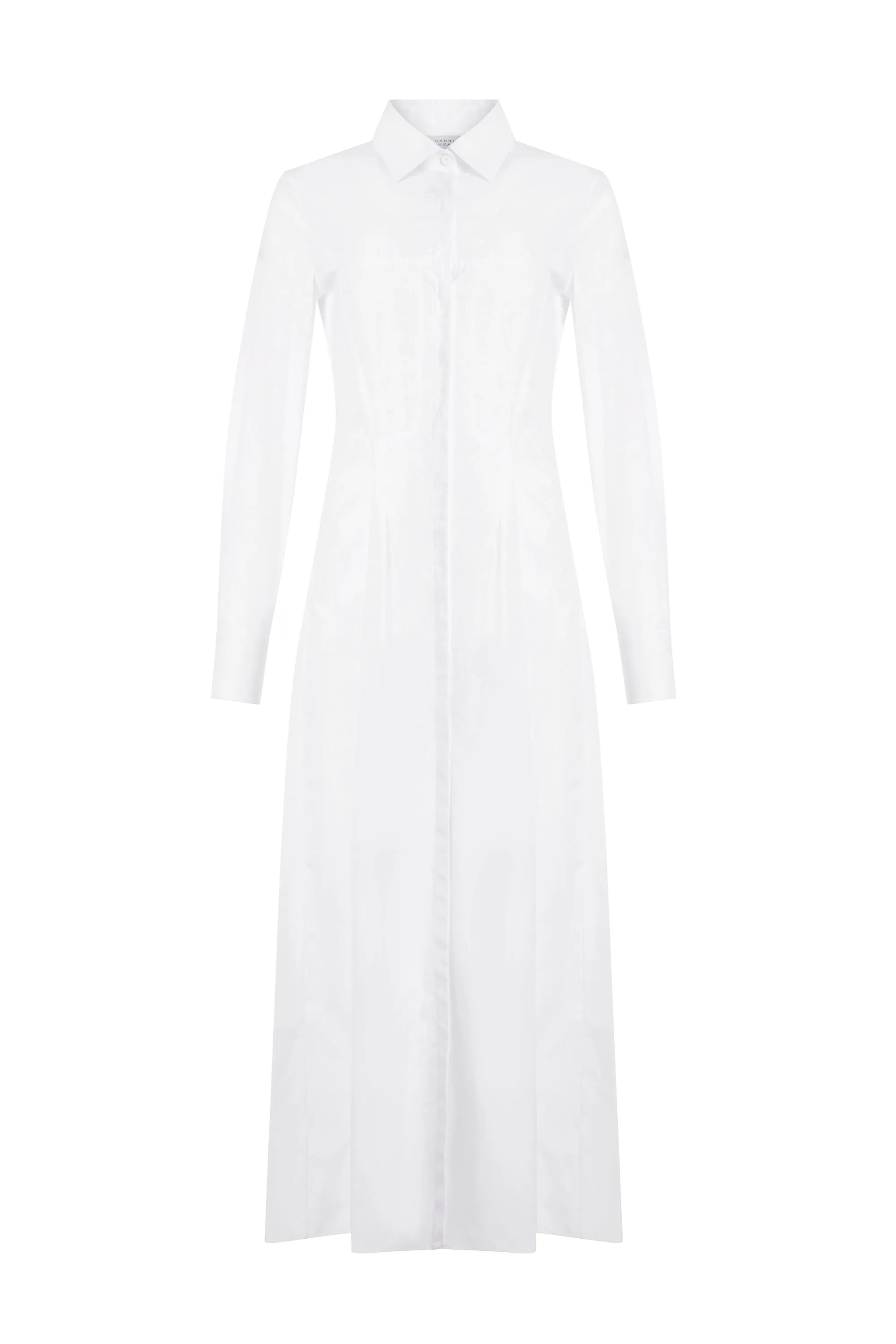 Eugene Maxi Shirtdress in White Sea Island Cotton