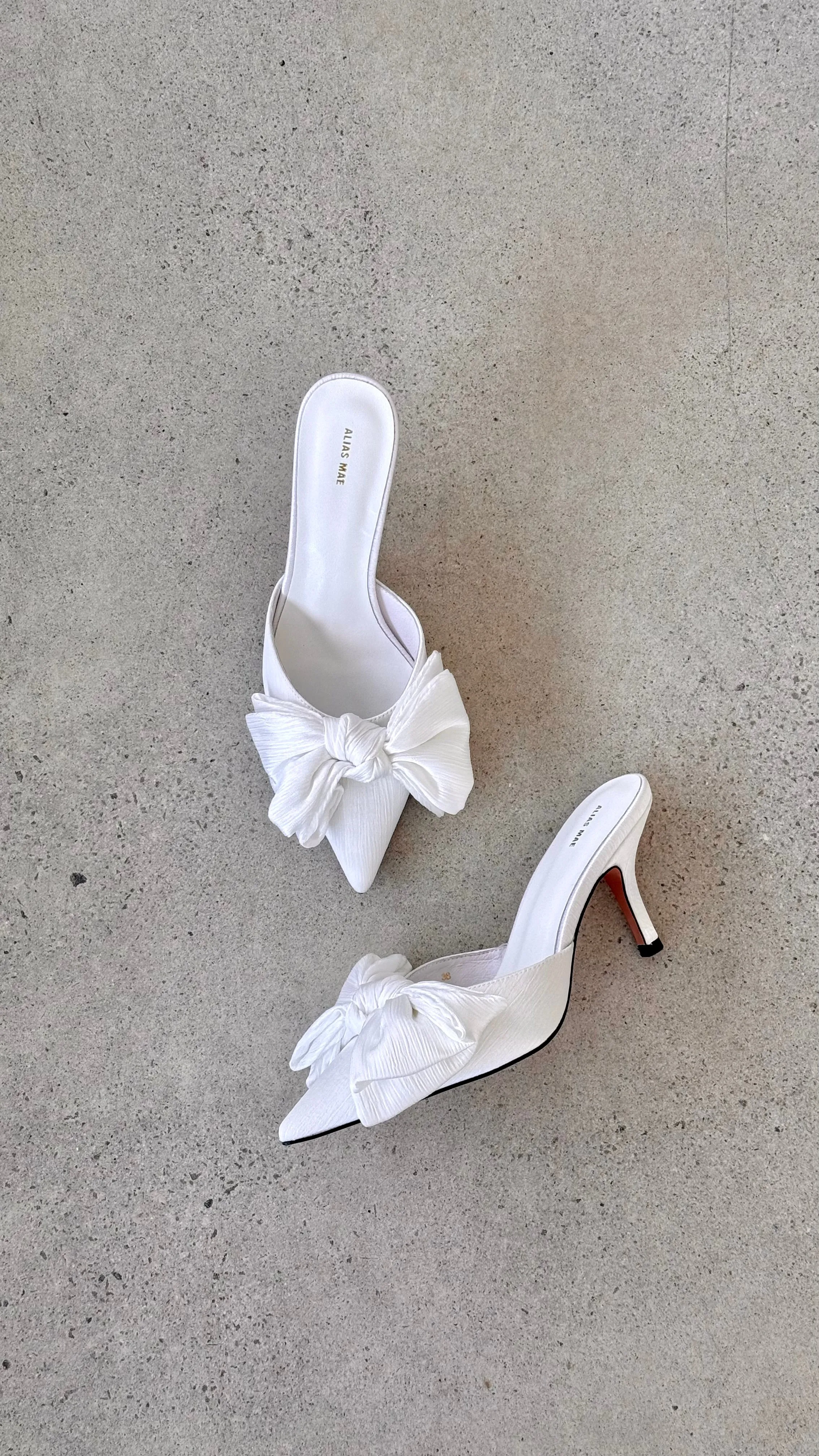 Fae Heel - Ivory Satin