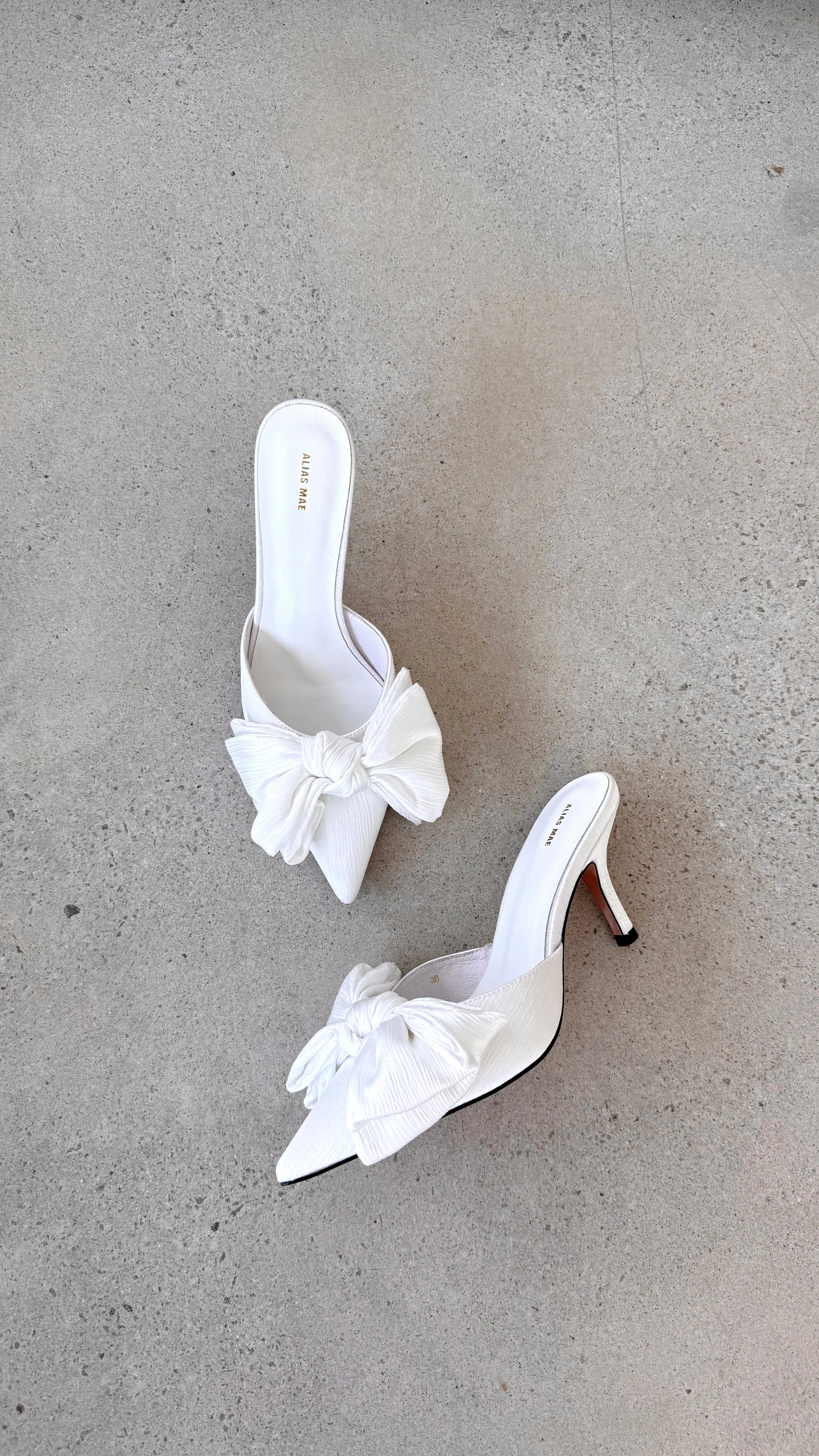 Fae Heel - Ivory Satin