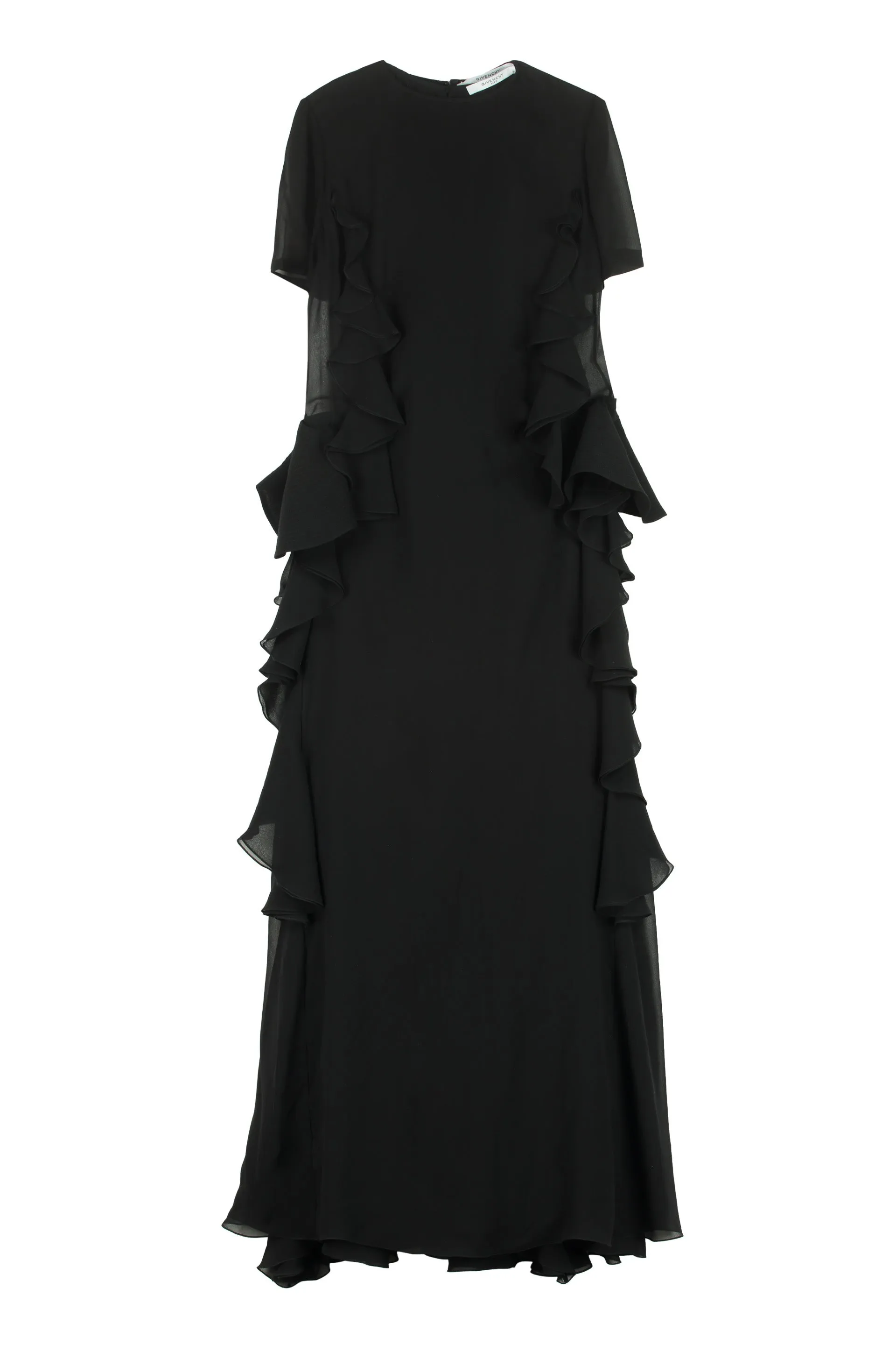 Givenchy Ruffled Short Sleeved Crewneck Dress