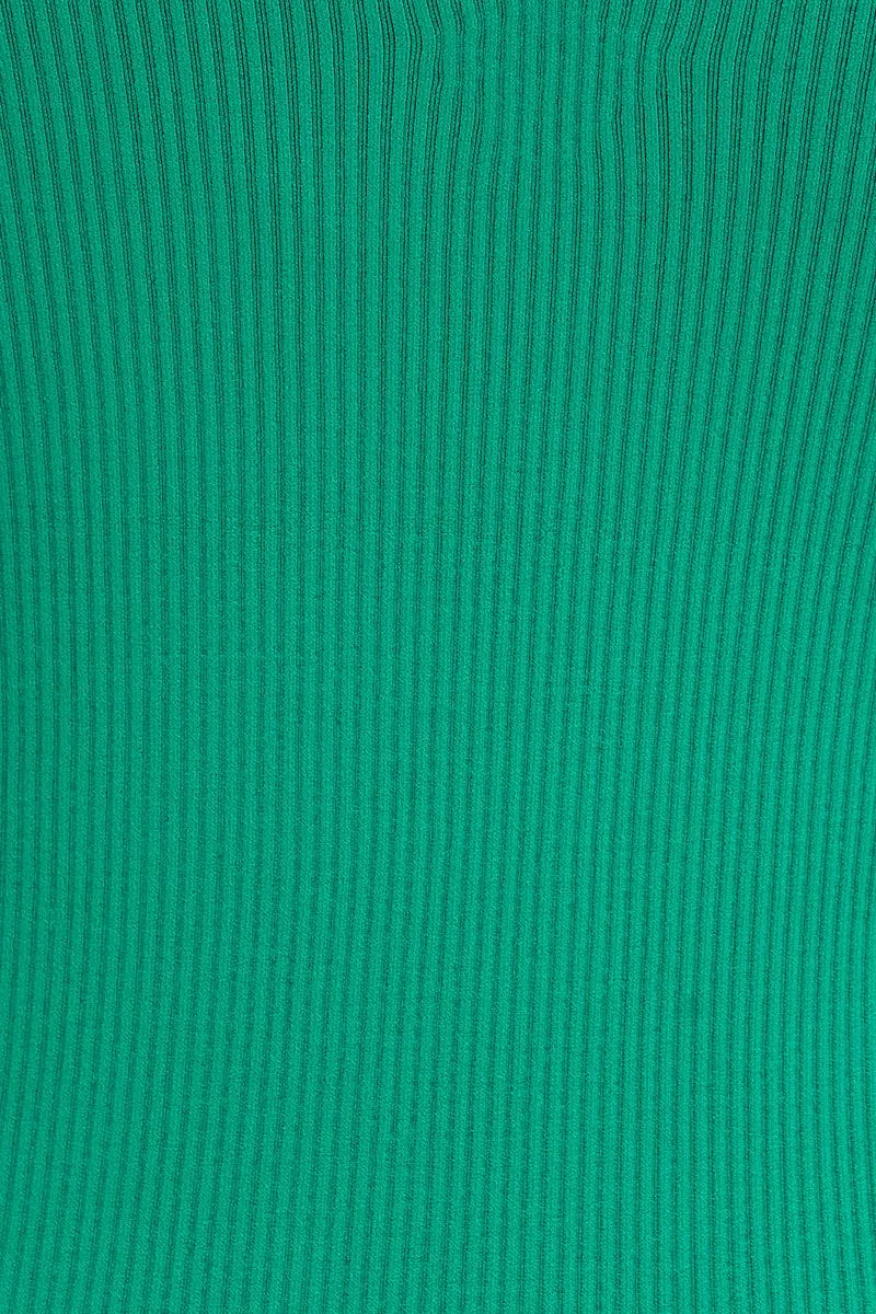 Green Bodycon Dress Sleeveless V-Neck Seamless