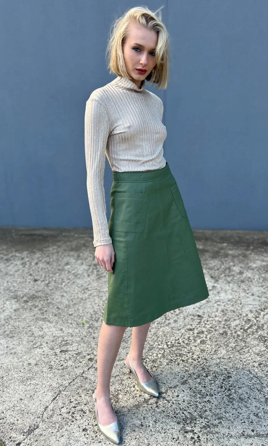 Hoss Champagne Gold Knitted Skivvy