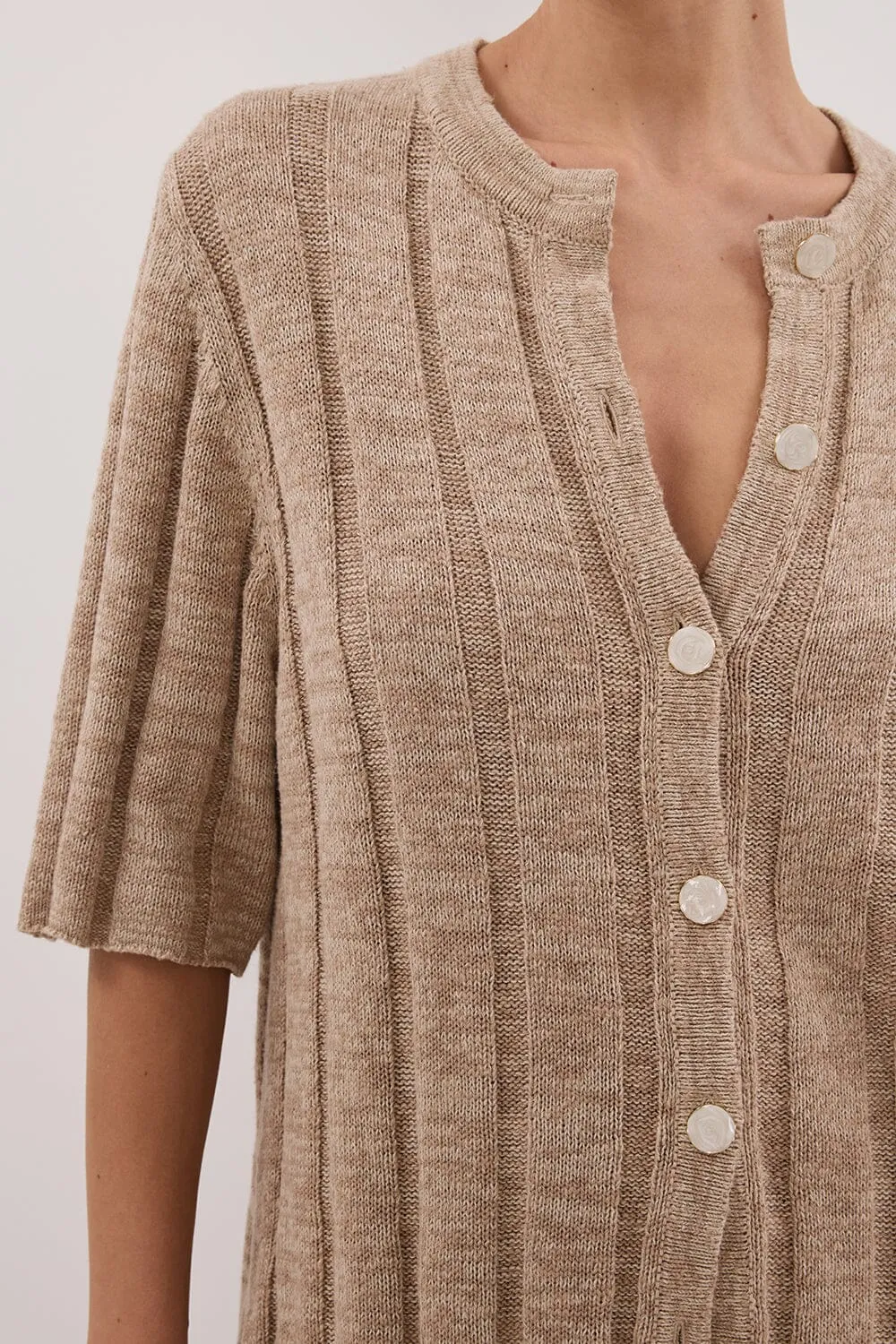 JAZZ NATURAL BUTTON KNIT SHIRT