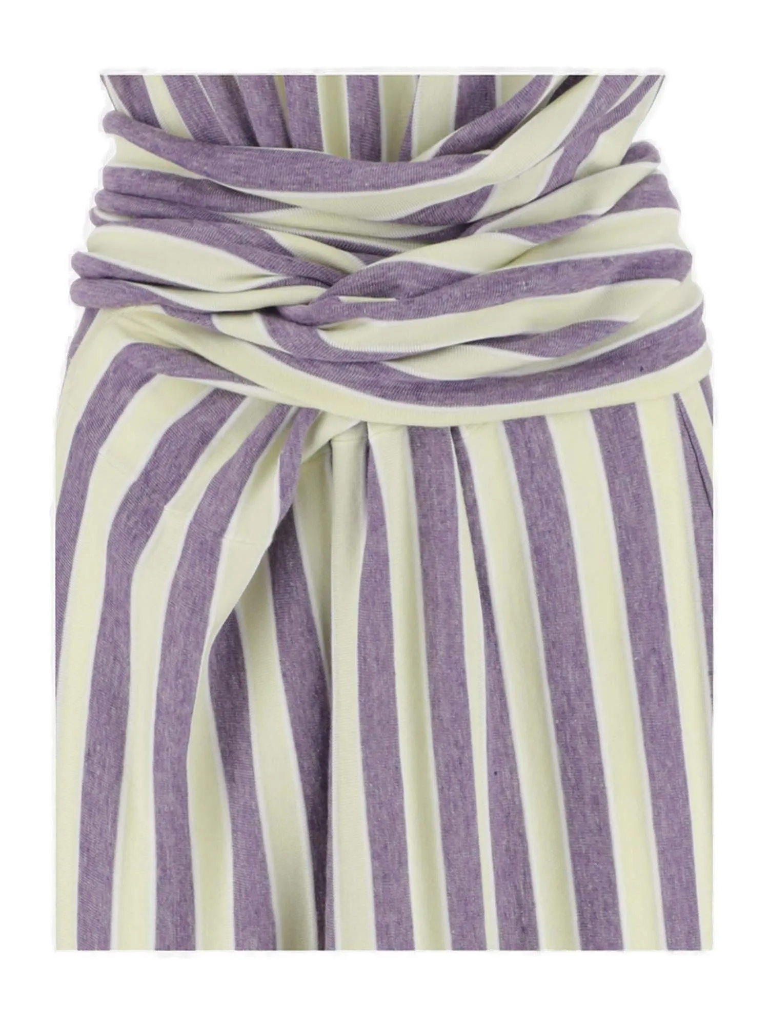 Jil Sander V-Neck Striped Knitted Dress