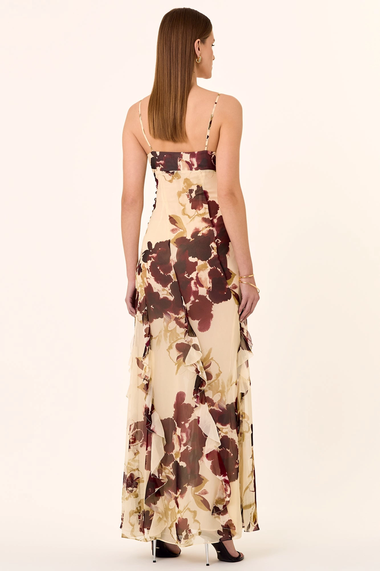 Kamila Gown - Watercolour Floral Ivory
