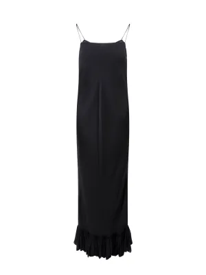 Khaite Alix Ruffled Hem Maxi Dress