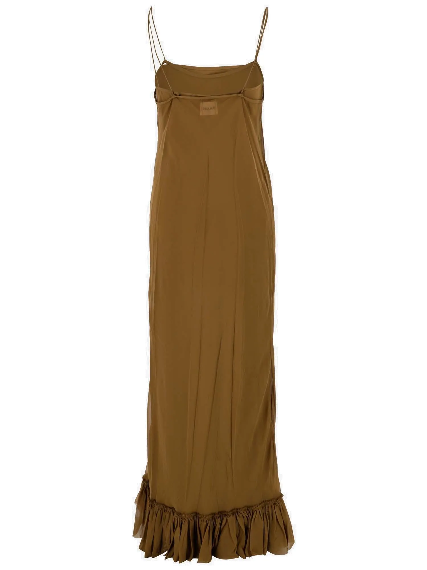 Khaite Alix Ruffled Hem Maxi Dress