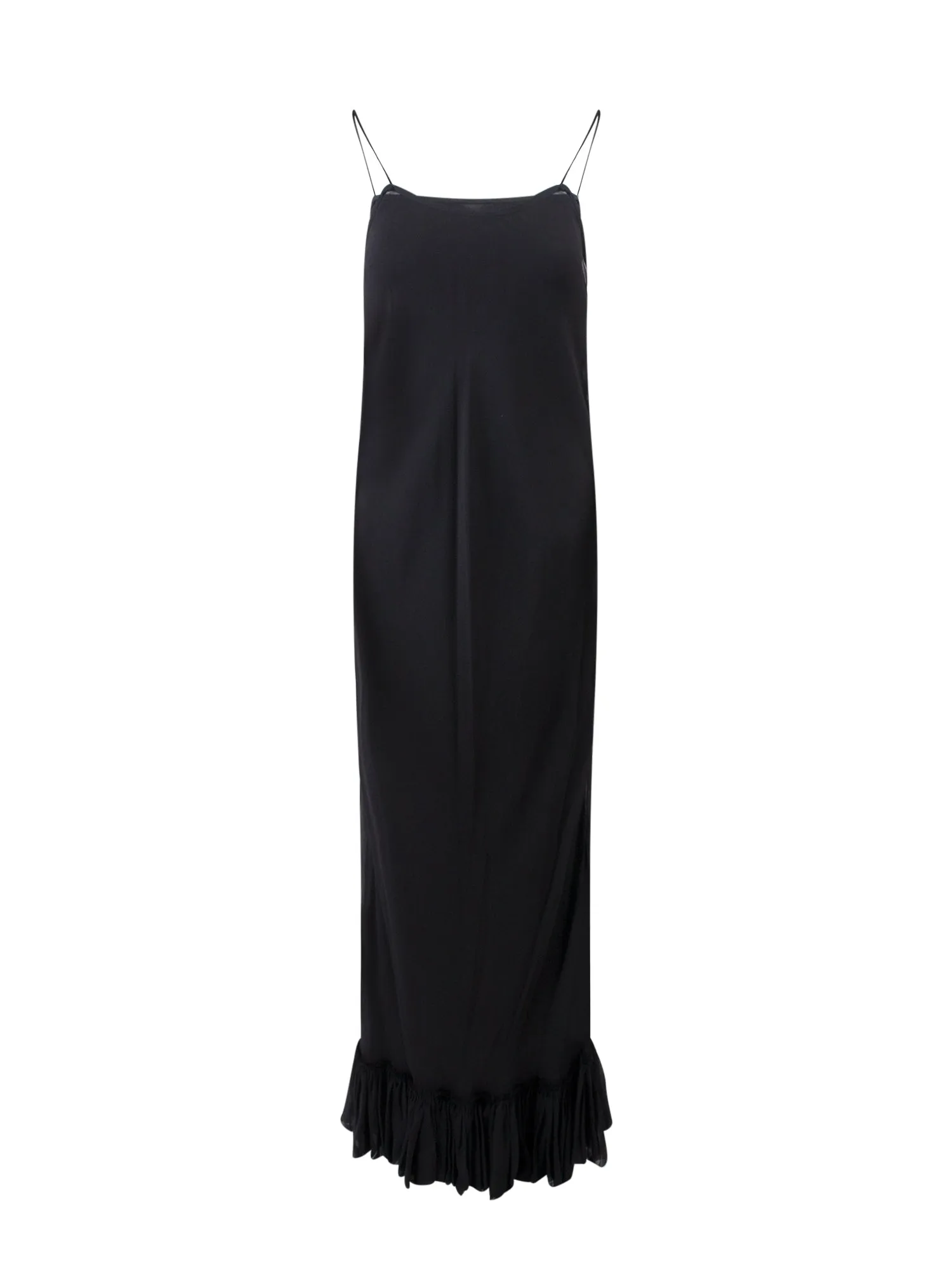 Khaite Alix Ruffled Hem Maxi Dress