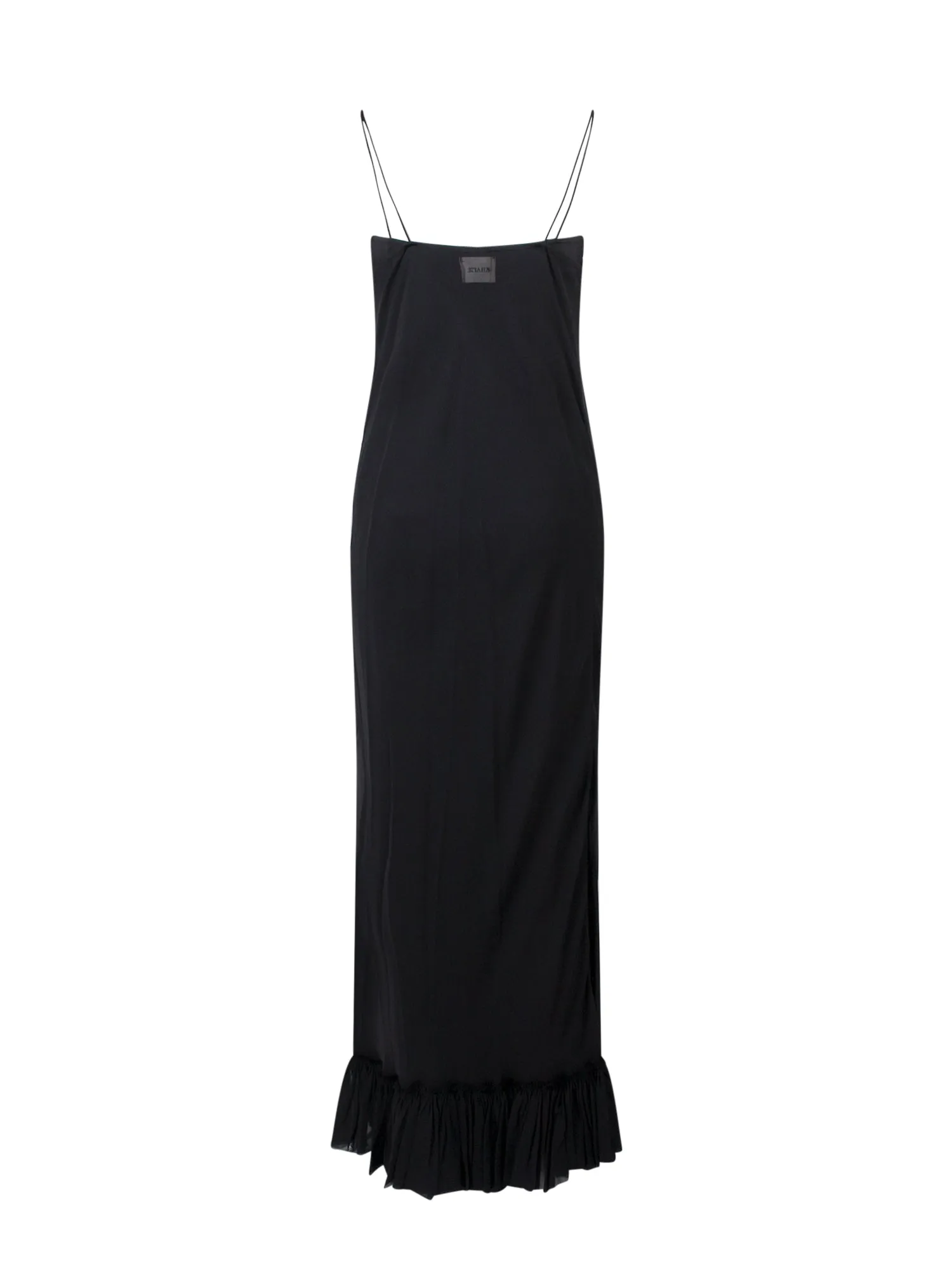 Khaite Alix Ruffled Hem Maxi Dress