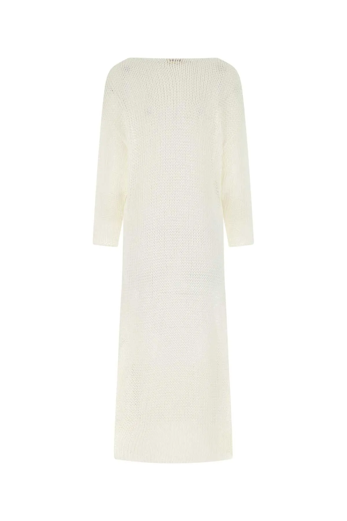 Khaite Semi-Sheer Long-Sleeved Midi Dress