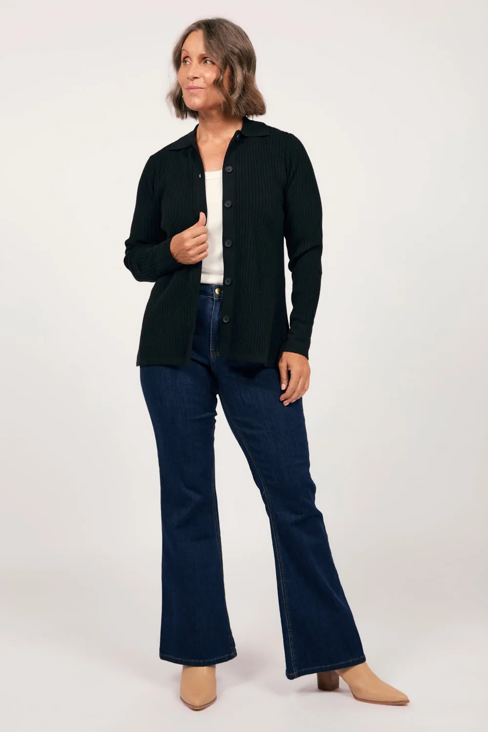 Knitted Cardigan in Black