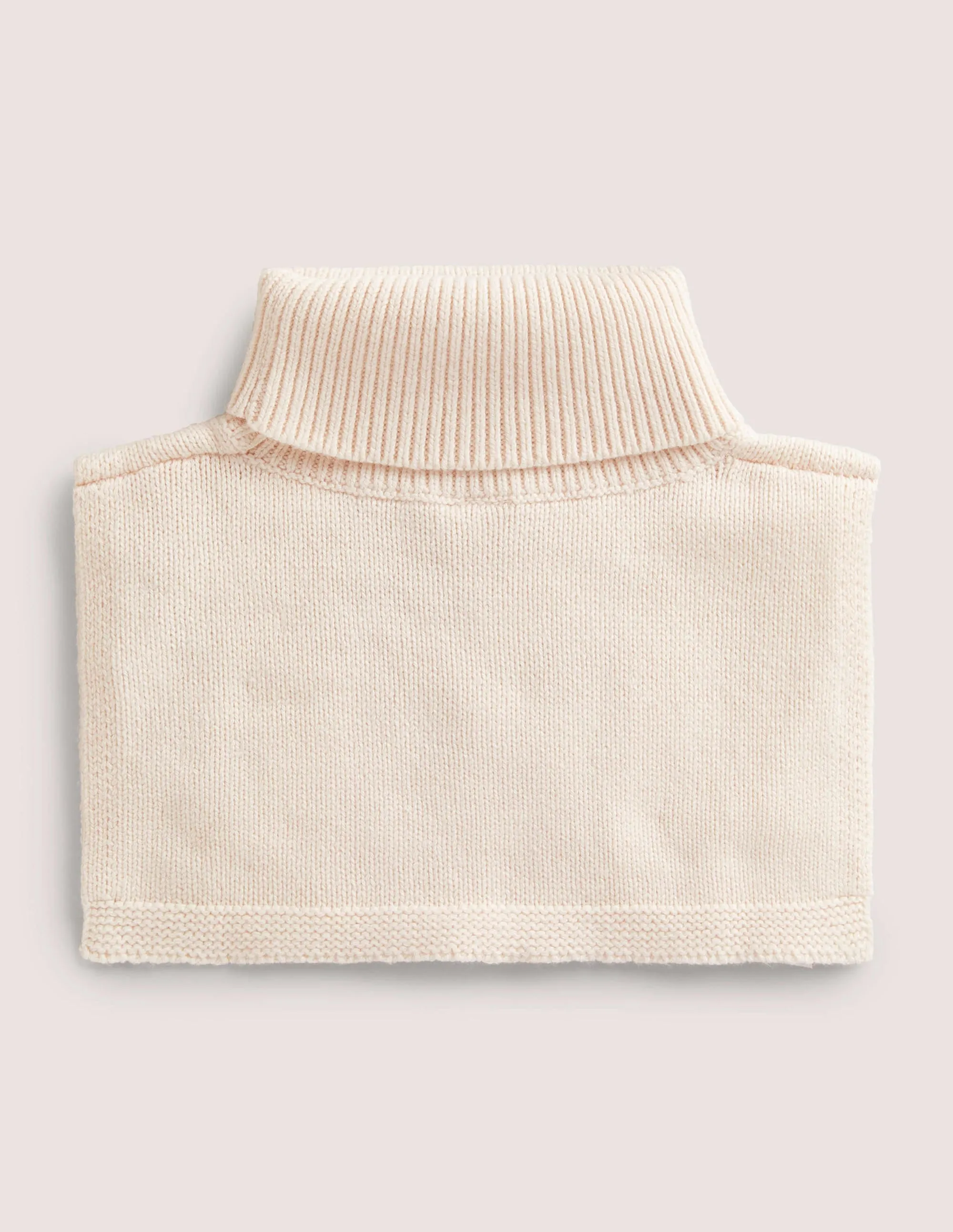 Knitted Neck Warmer-Ecru Marl