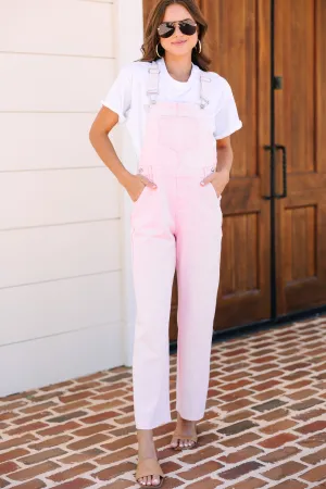 Listen To Love Light Pink Overalls