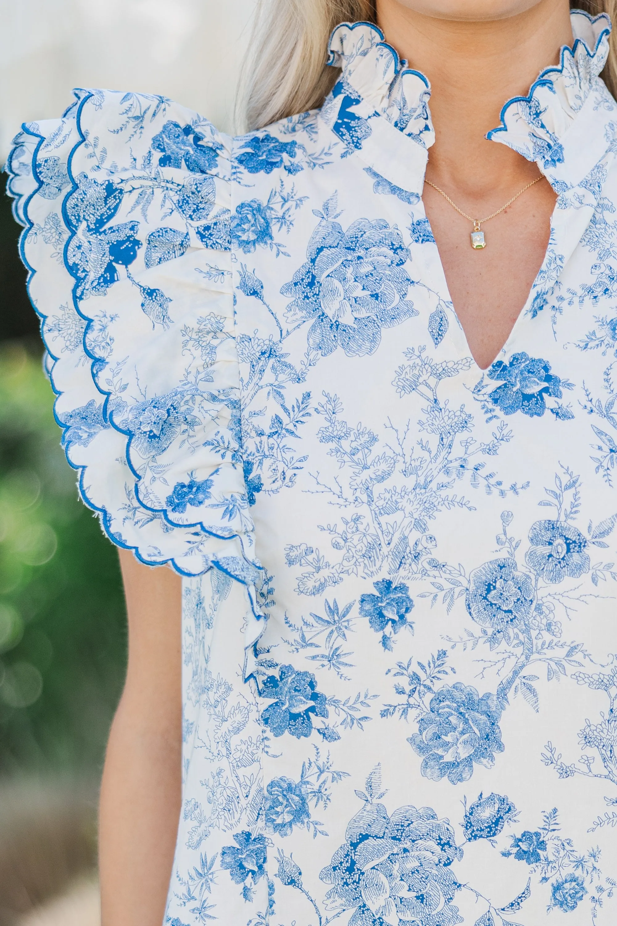 Look At You Blue Floral Dress