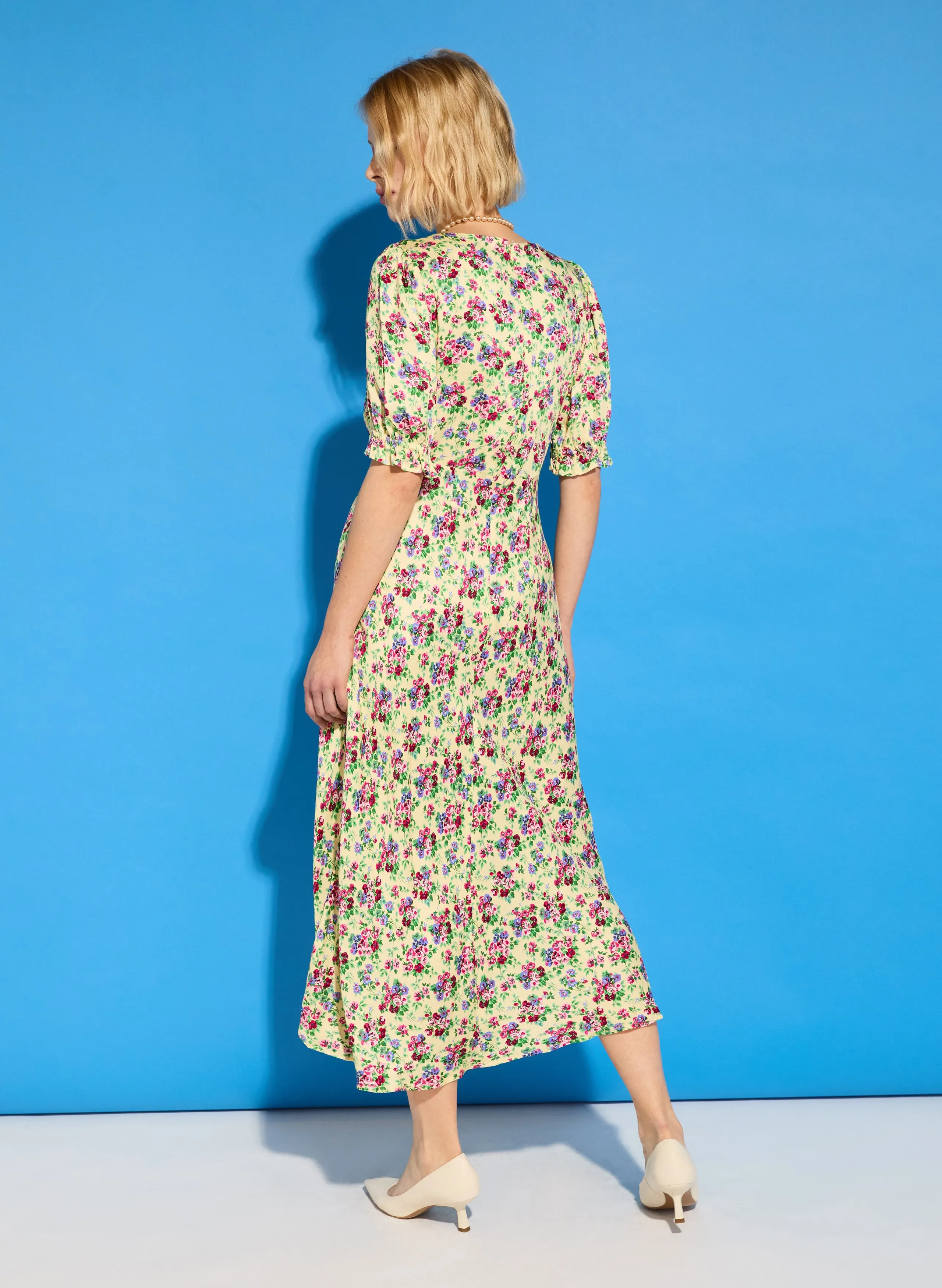 Lottie Satin Midi Tea Dress