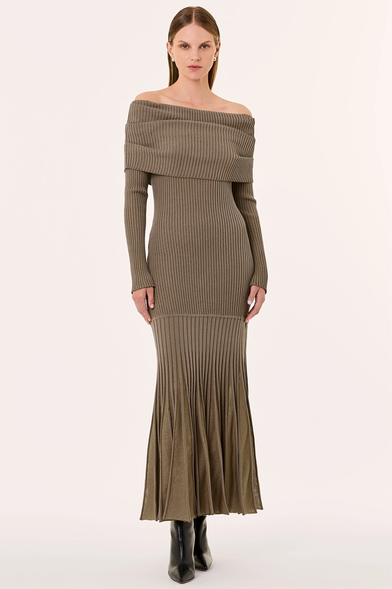 MAXINE DRESS - OYSTER LUREX