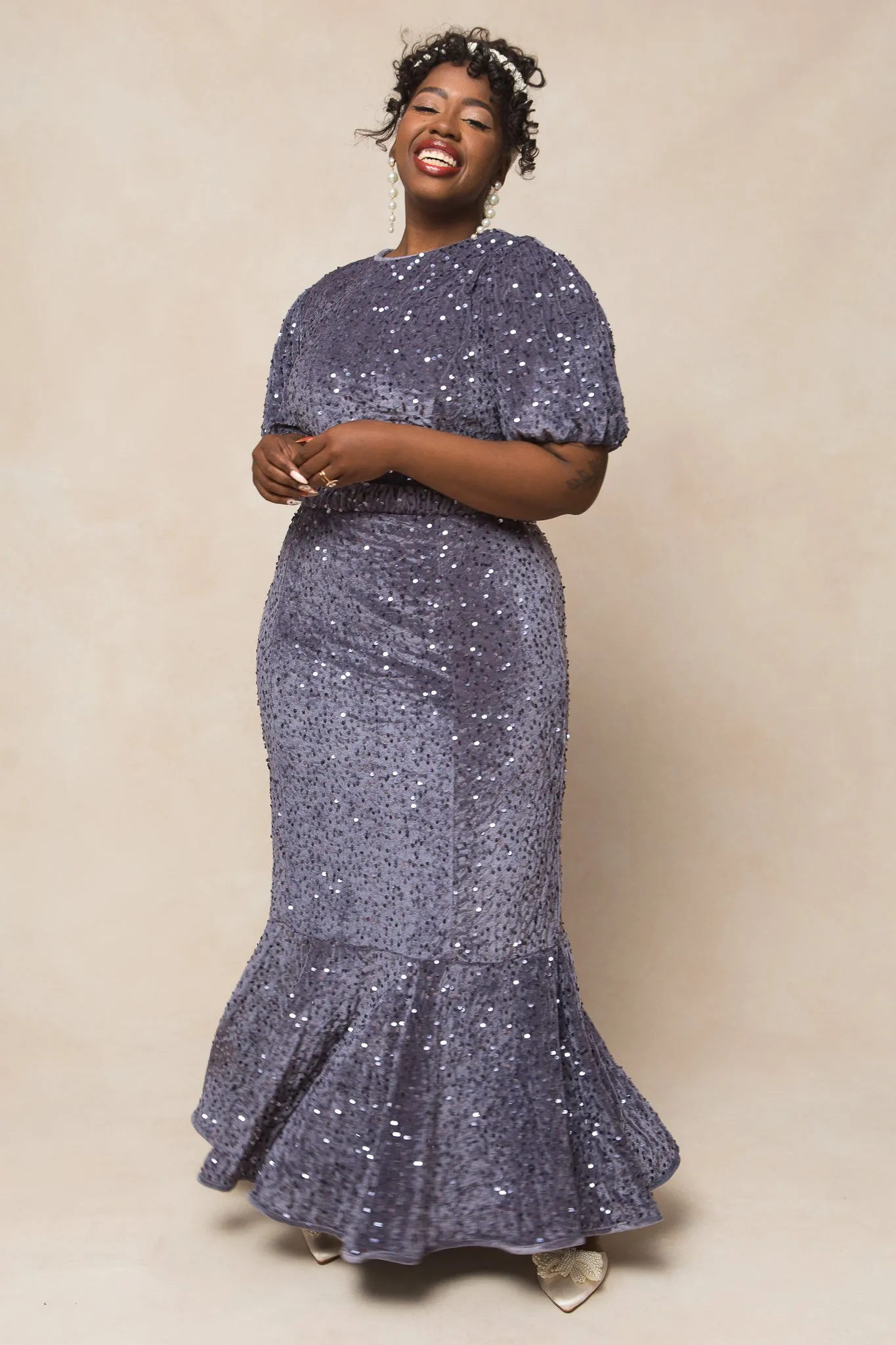 Melrose Dress in Steel - FINAL SALE