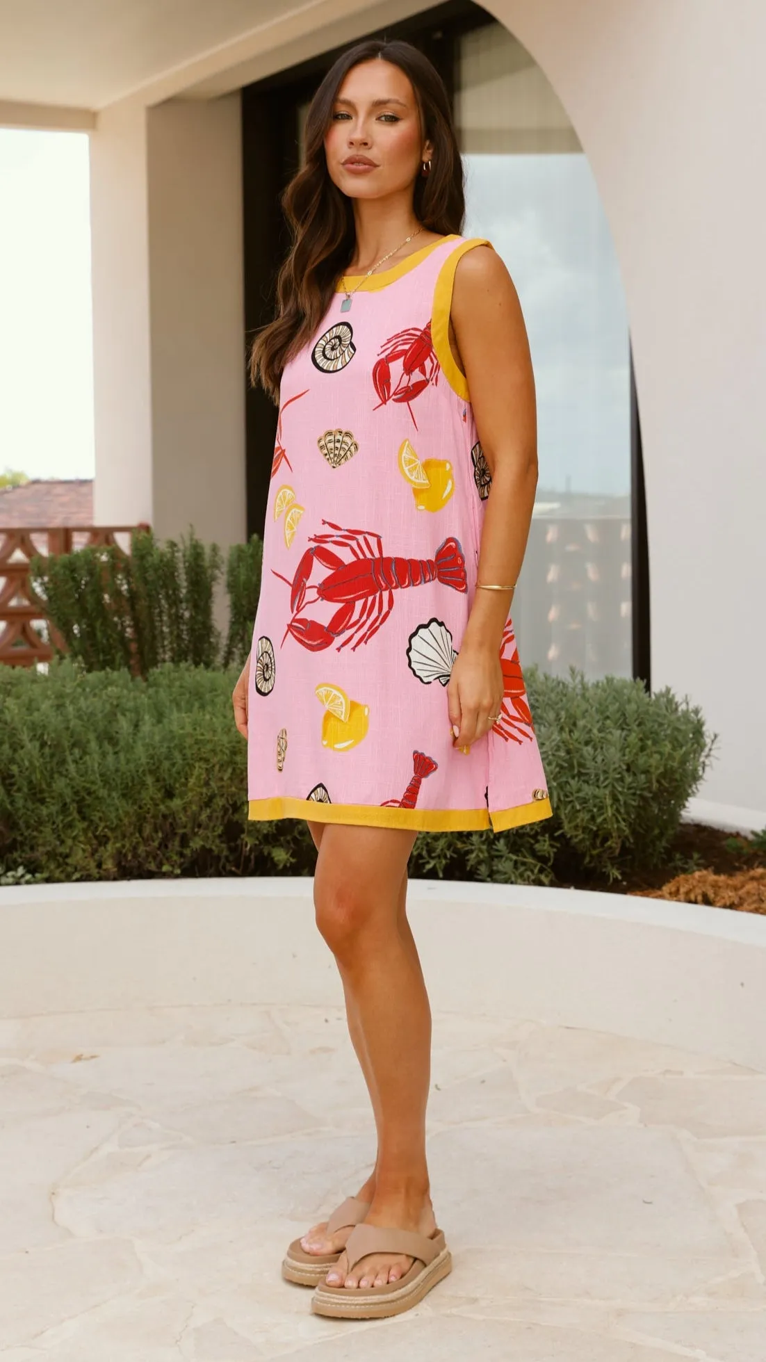Oceania Mini Dress - Shell Lover Print