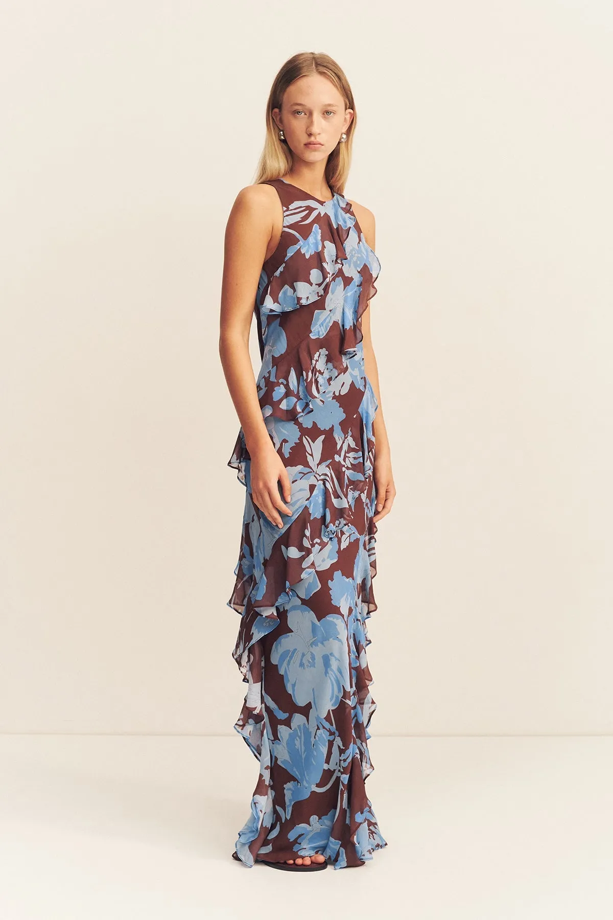 OLSON RUFFLE MAXI DRESS