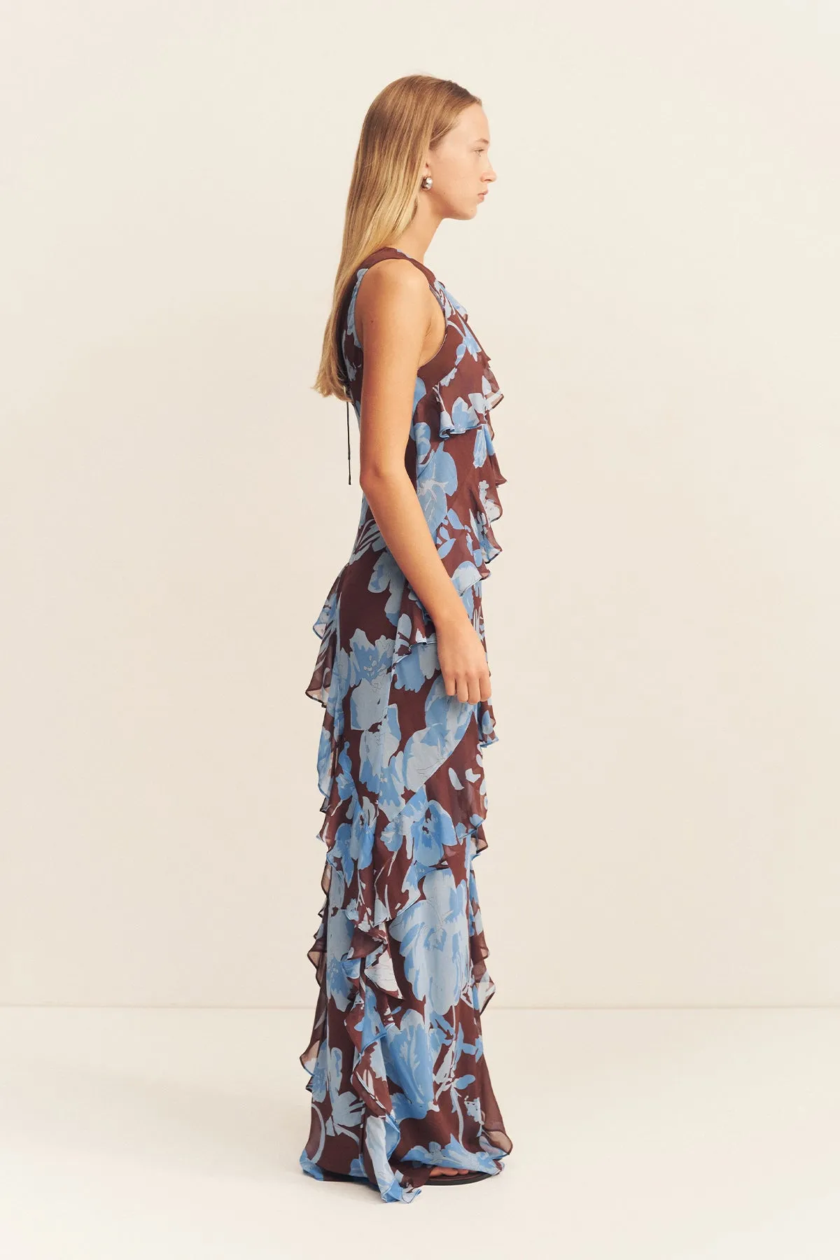 OLSON RUFFLE MAXI DRESS