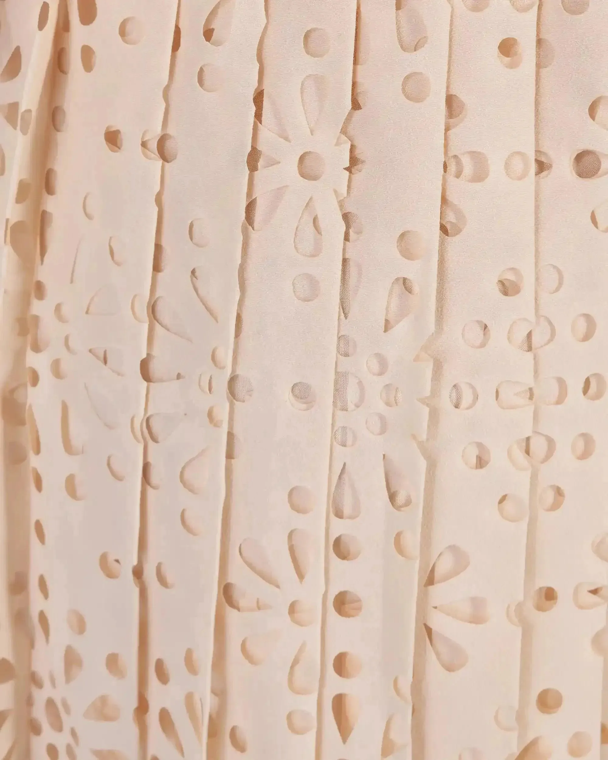 Perforated Lace Mini Dress