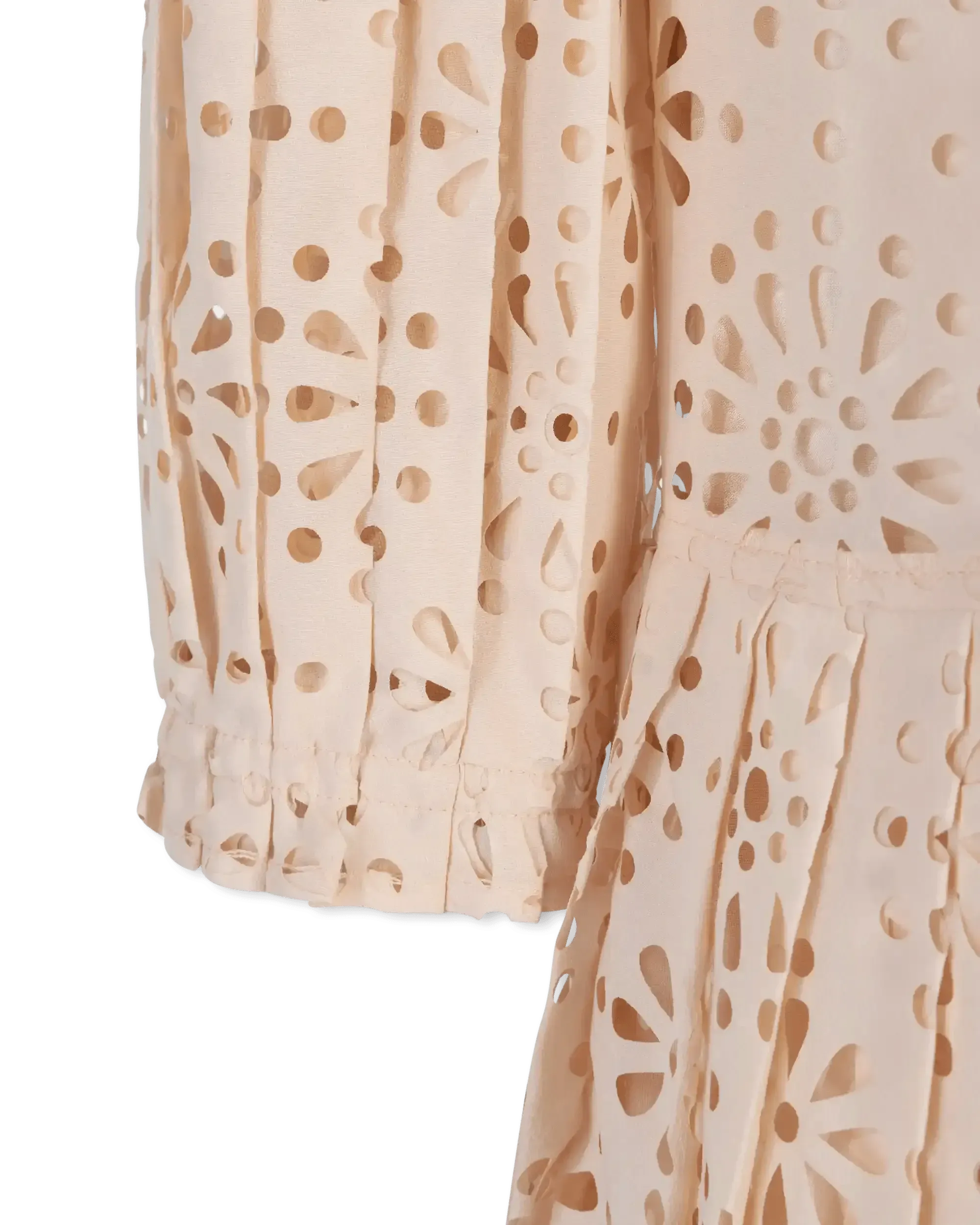 Perforated Lace Mini Dress