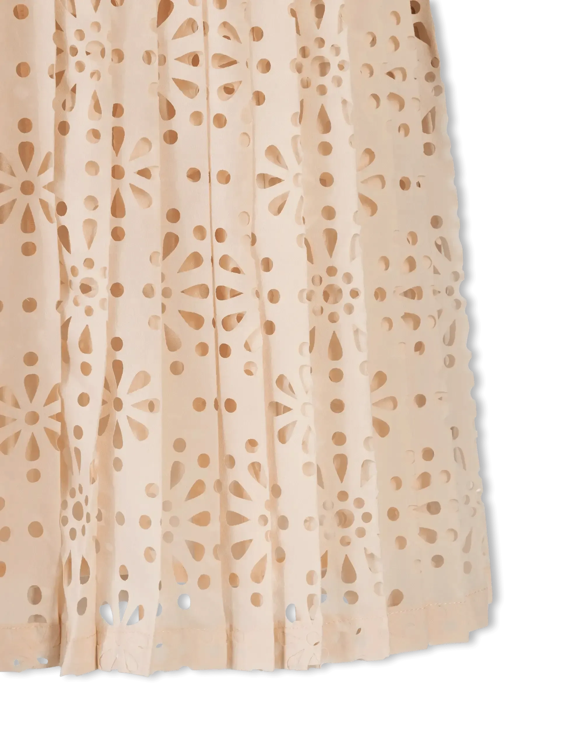 Perforated Lace Mini Dress