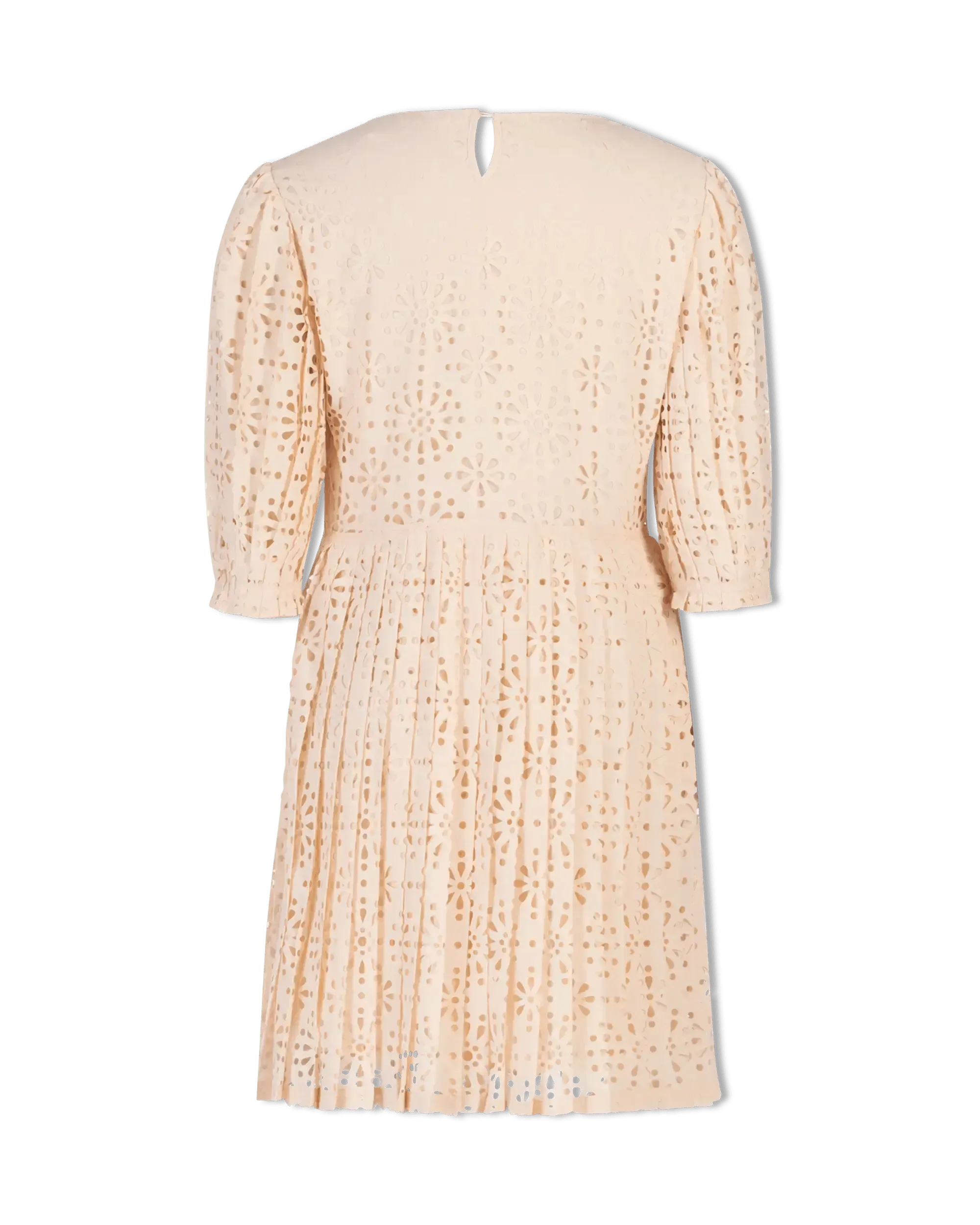 Perforated Lace Mini Dress