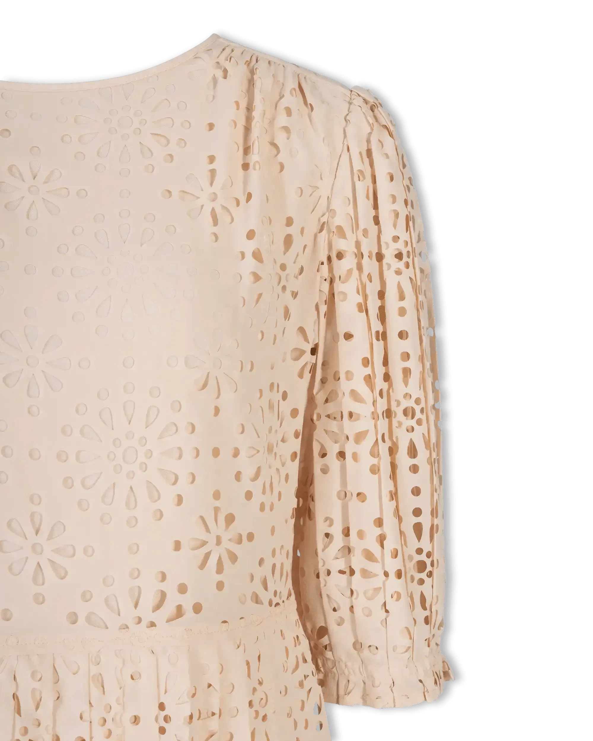 Perforated Lace Mini Dress