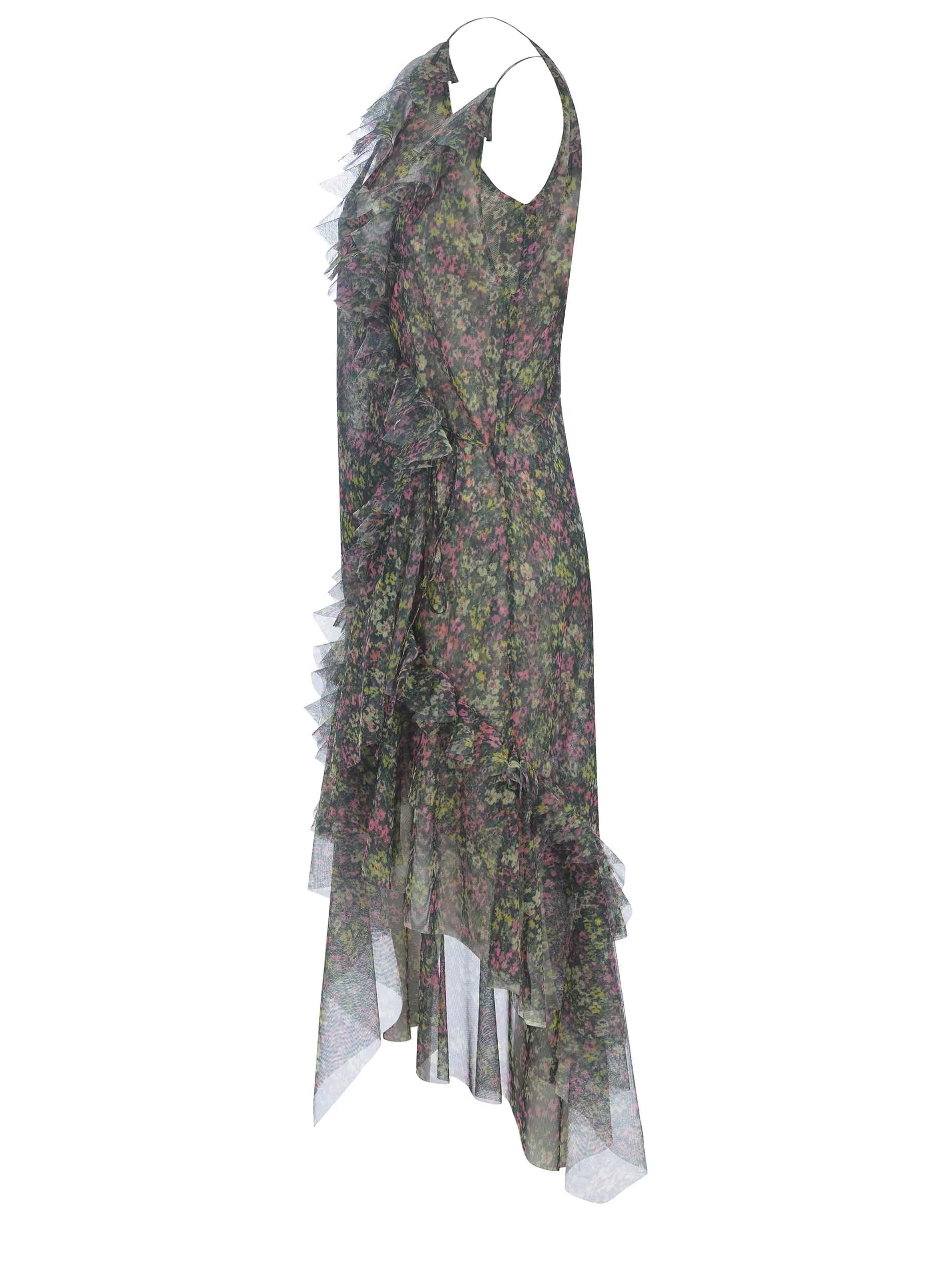 Philosophy Di Lorenzo Serafini Ruffled V-Neck Dress