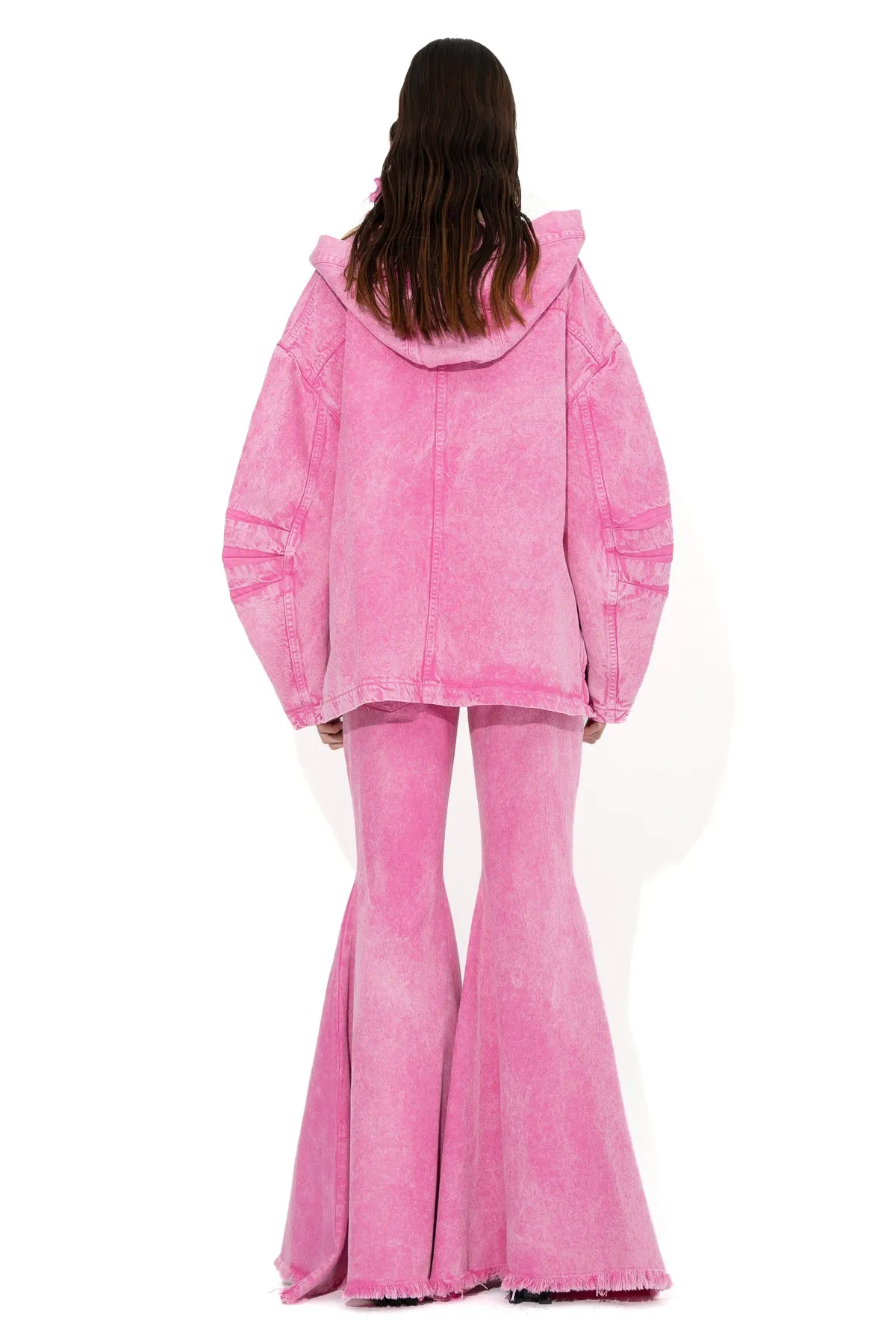 PINK EXTREME FLARES TROUSERS