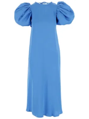 ROTATE Puff Sleeved Satin Duddi Dress