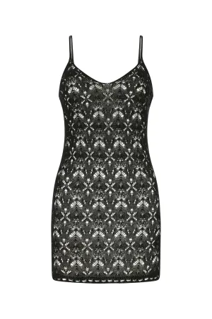Saint Laurent Strapped Knitted Mini Dress