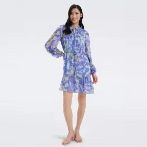 Scooter Chiffon Mini Dress in Clouds Orchid