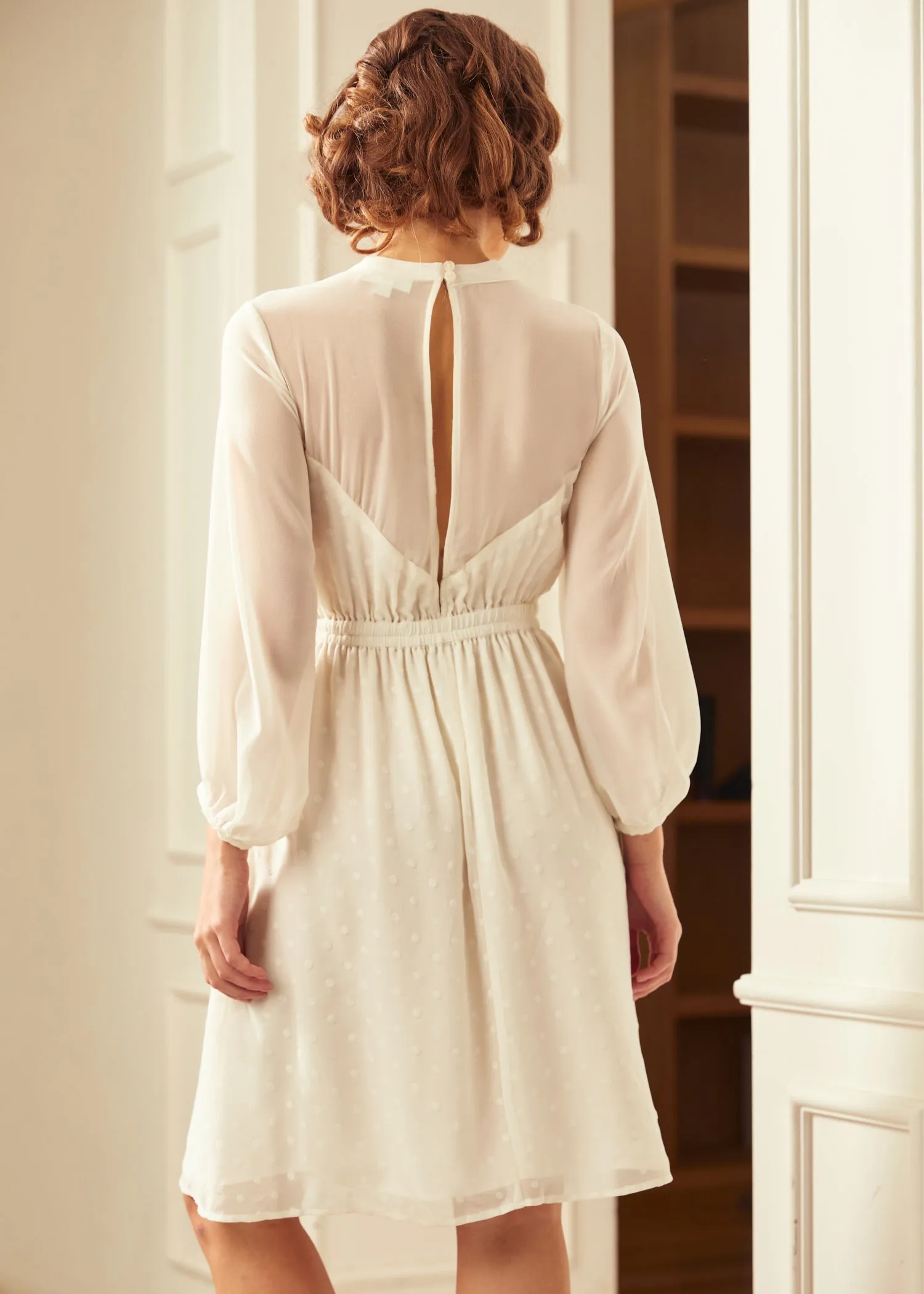 Sheerly Blessed In Bliss Fit and Flare Dress