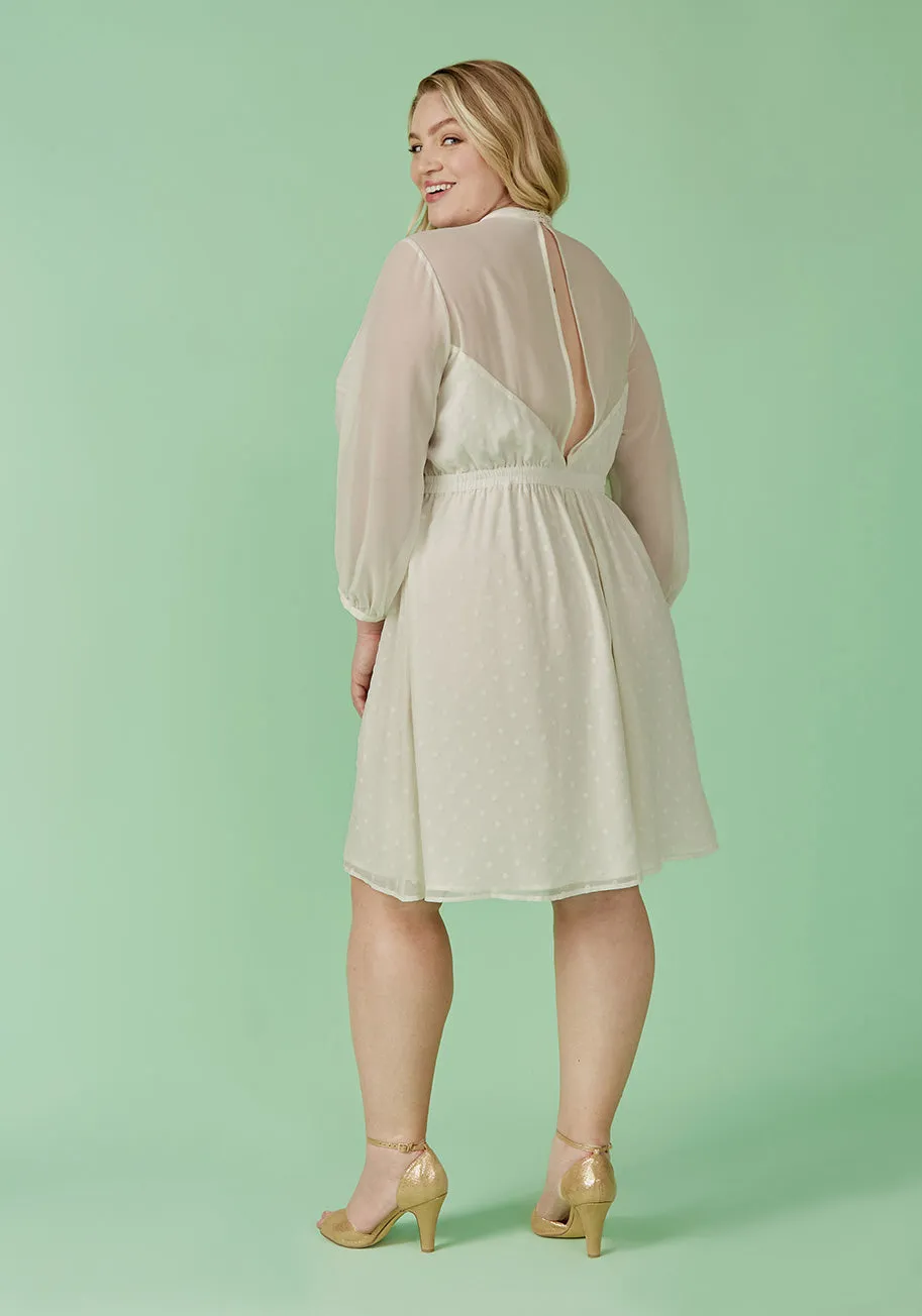 Sheerly Blessed In Bliss Fit and Flare Dress