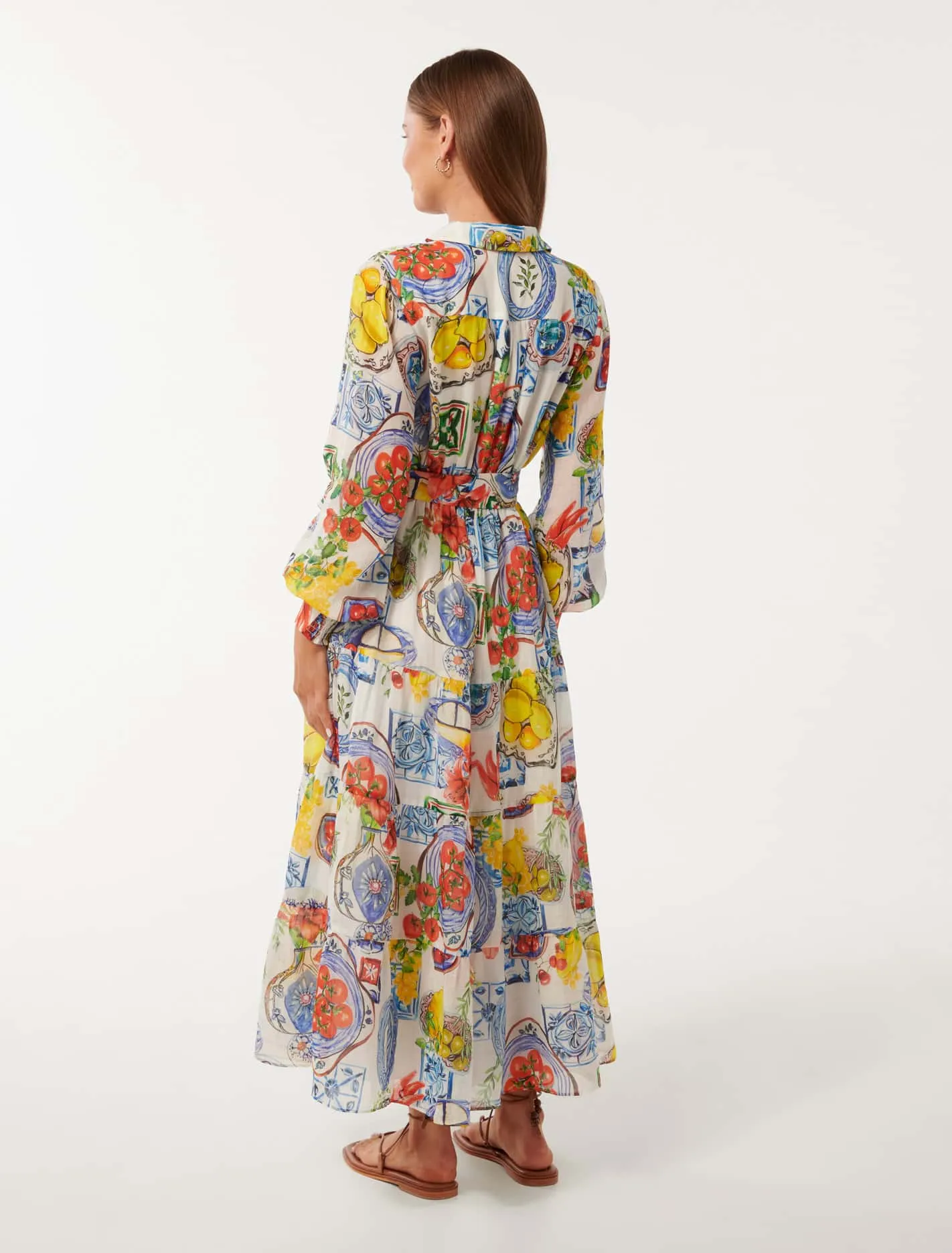Sylvie Tiered Shirt Midi Dress