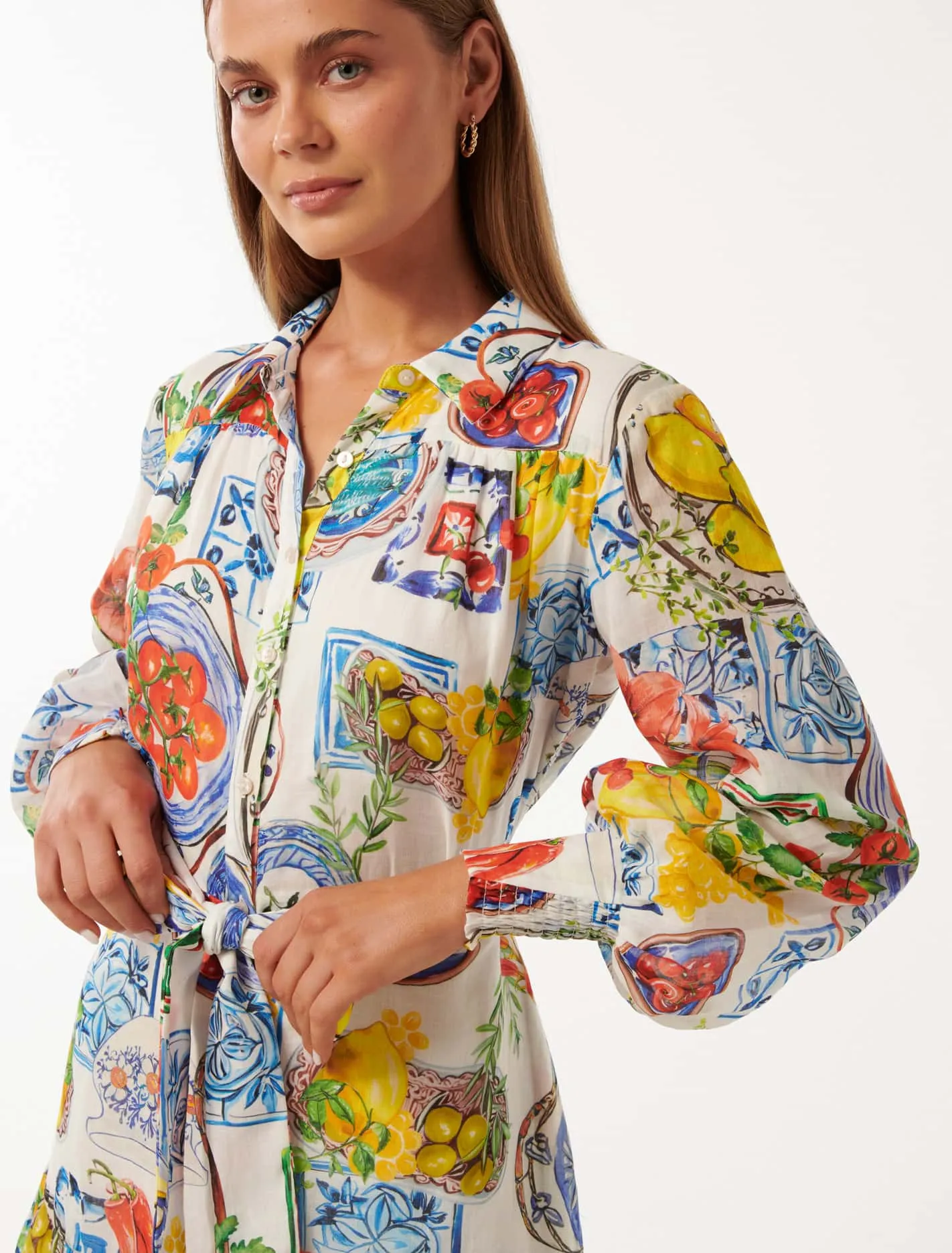 Sylvie Tiered Shirt Midi Dress