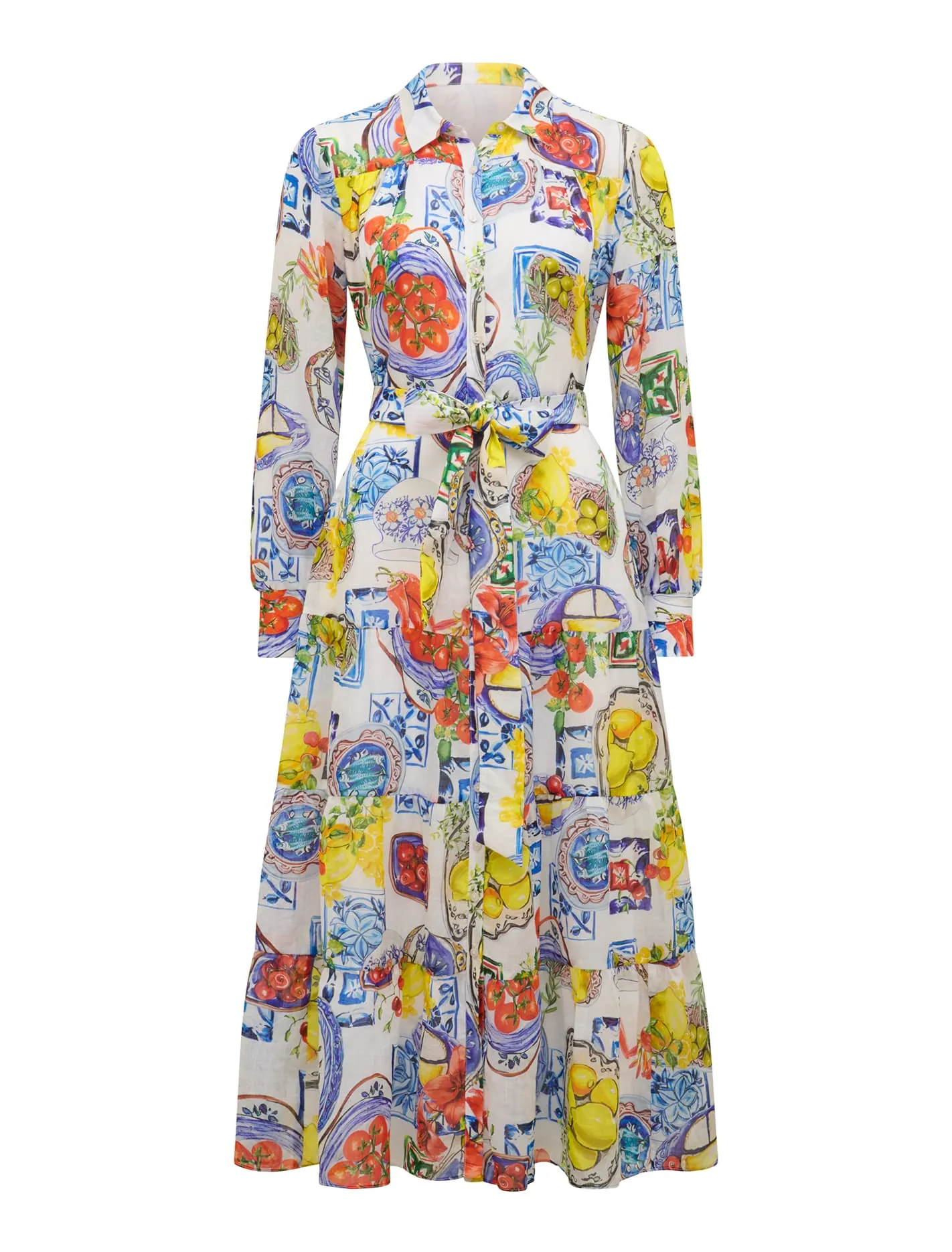 Sylvie Tiered Shirt Midi Dress
