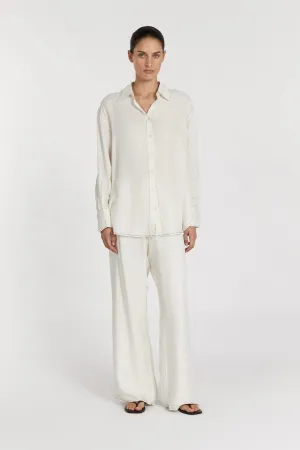 TALI CREAM CUPRO LONG SLEEVE SHIRT