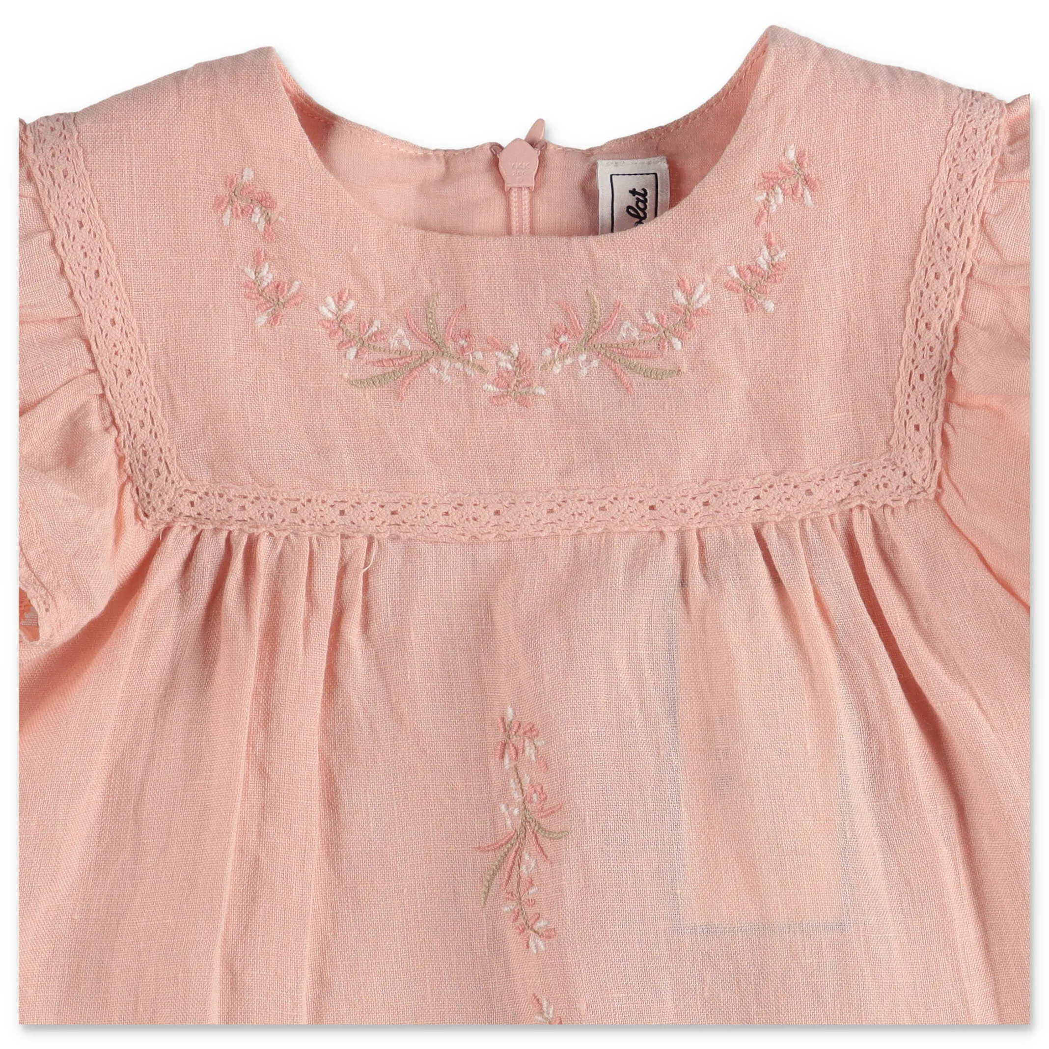 Tartine et Chocolat Round Neck Ruffled Dress