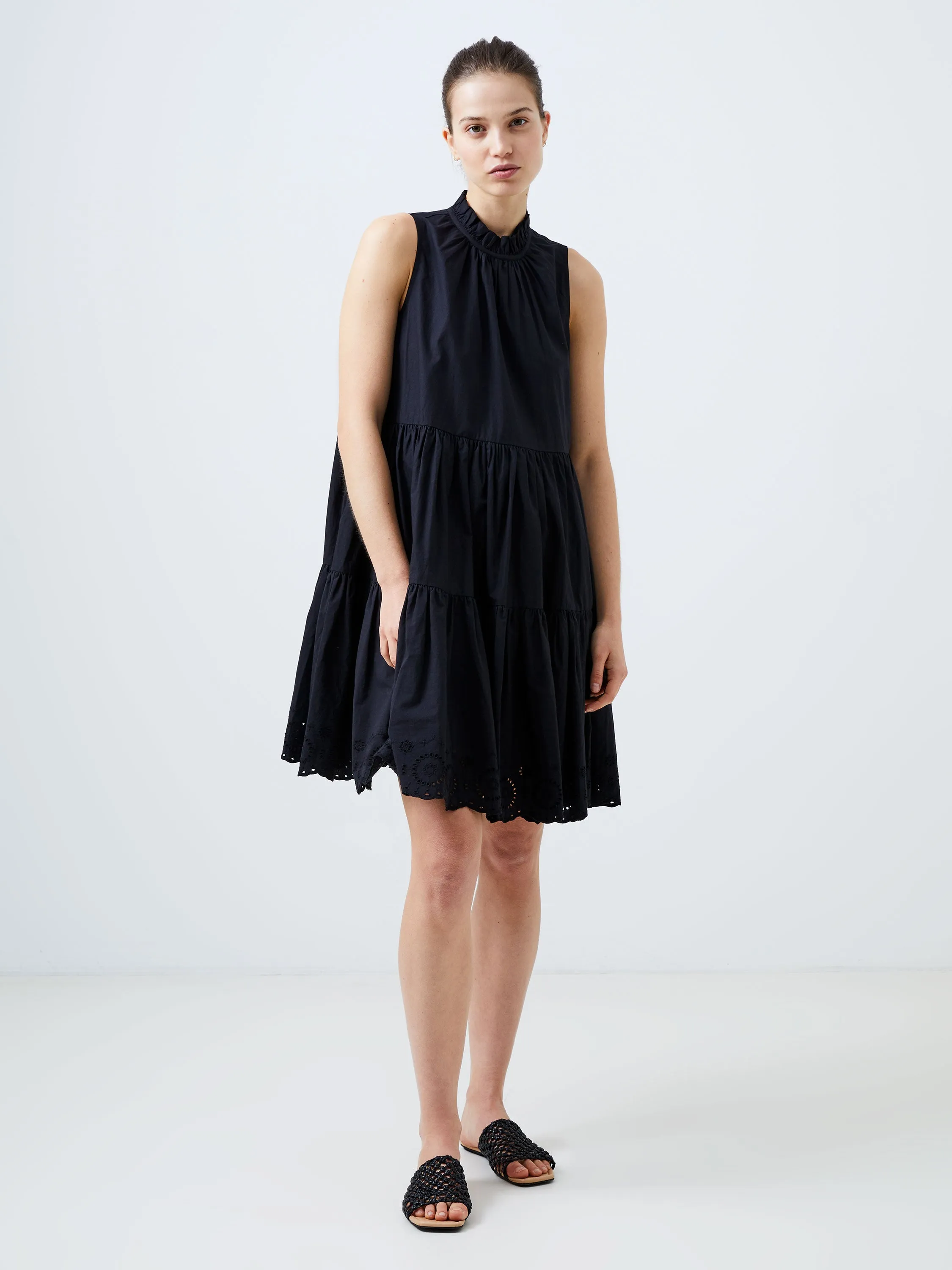 Tiered Broderie Mix Dress